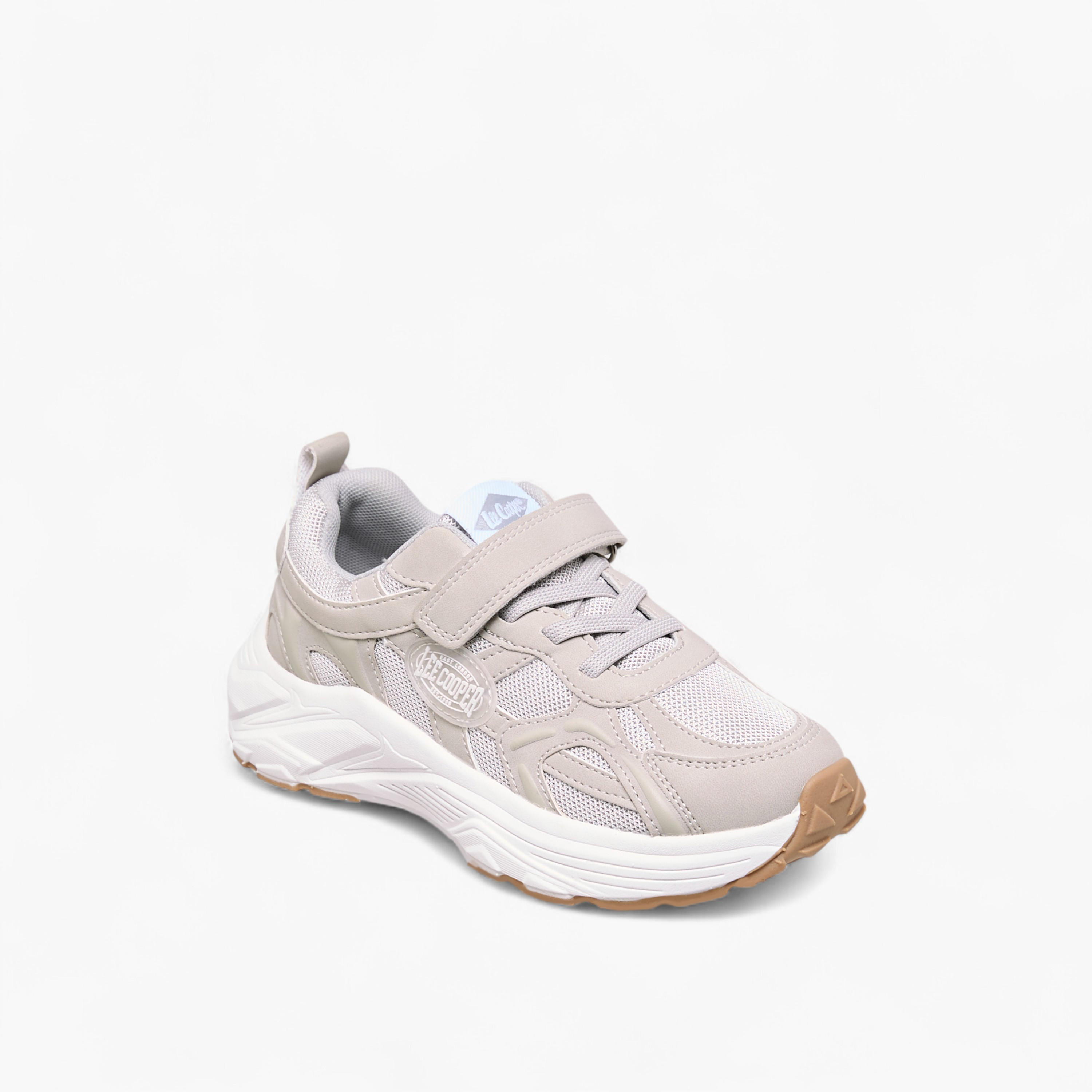 Lee Cooper Kids' Panelled Sneakers with Hook and Loop Closure-boys-shoes-sneakers-image-2