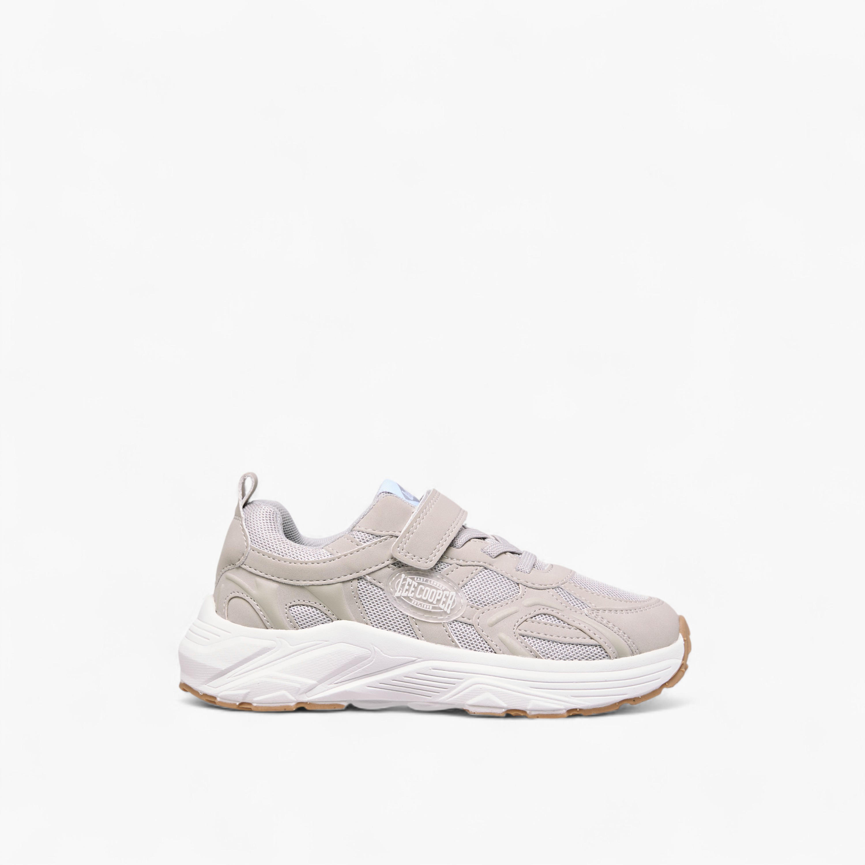 Lee Cooper Kids' Panelled Sneakers with Hook and Loop Closure-boys-shoes-sneakers-image-3