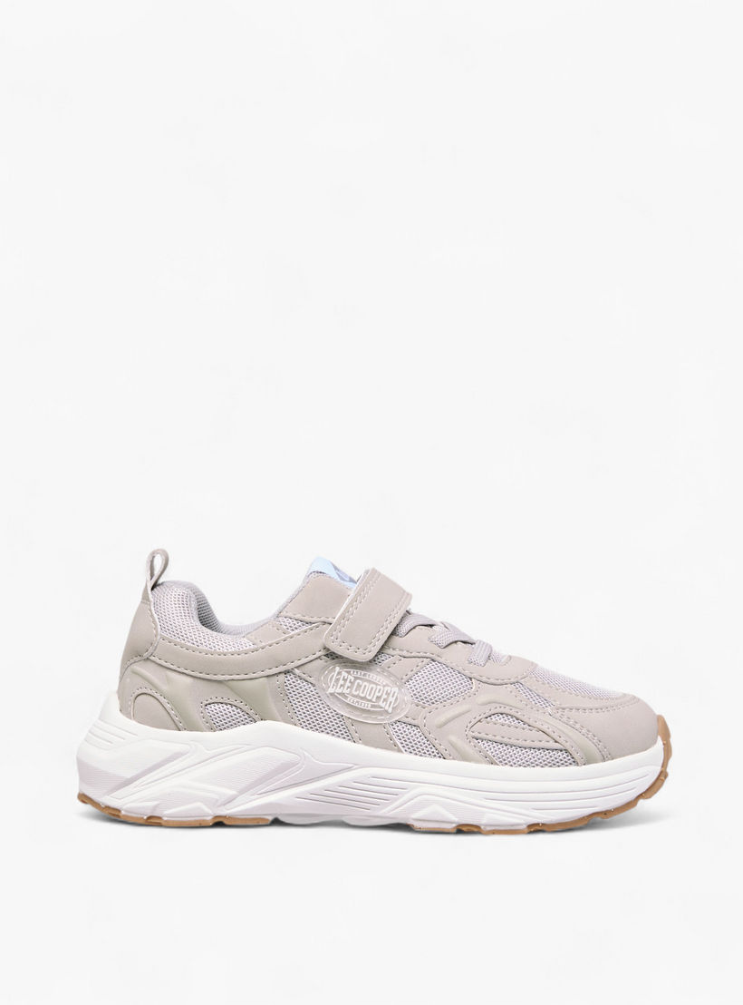 Lee Cooper Kids' Panelled Sneakers with Hook and Loop Closure-boys-shoes-sneakers-image-3