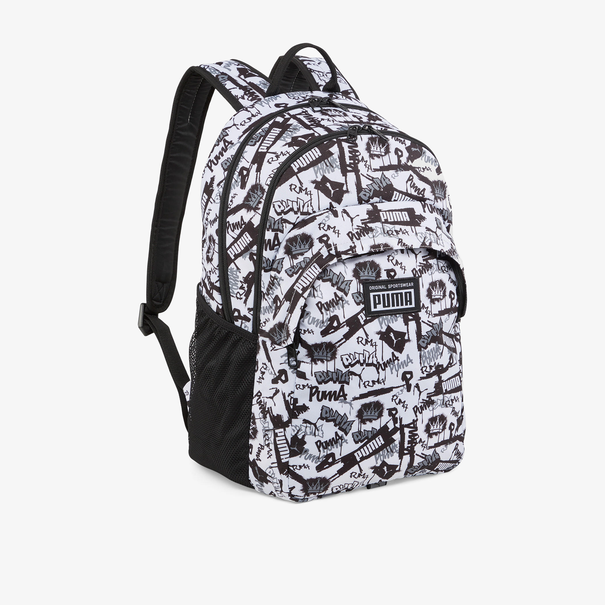 Puma Graphic Print Backpack with Adjustable Straps and Zip Closure-school-bagsandbackpacks-backpacks-image-1