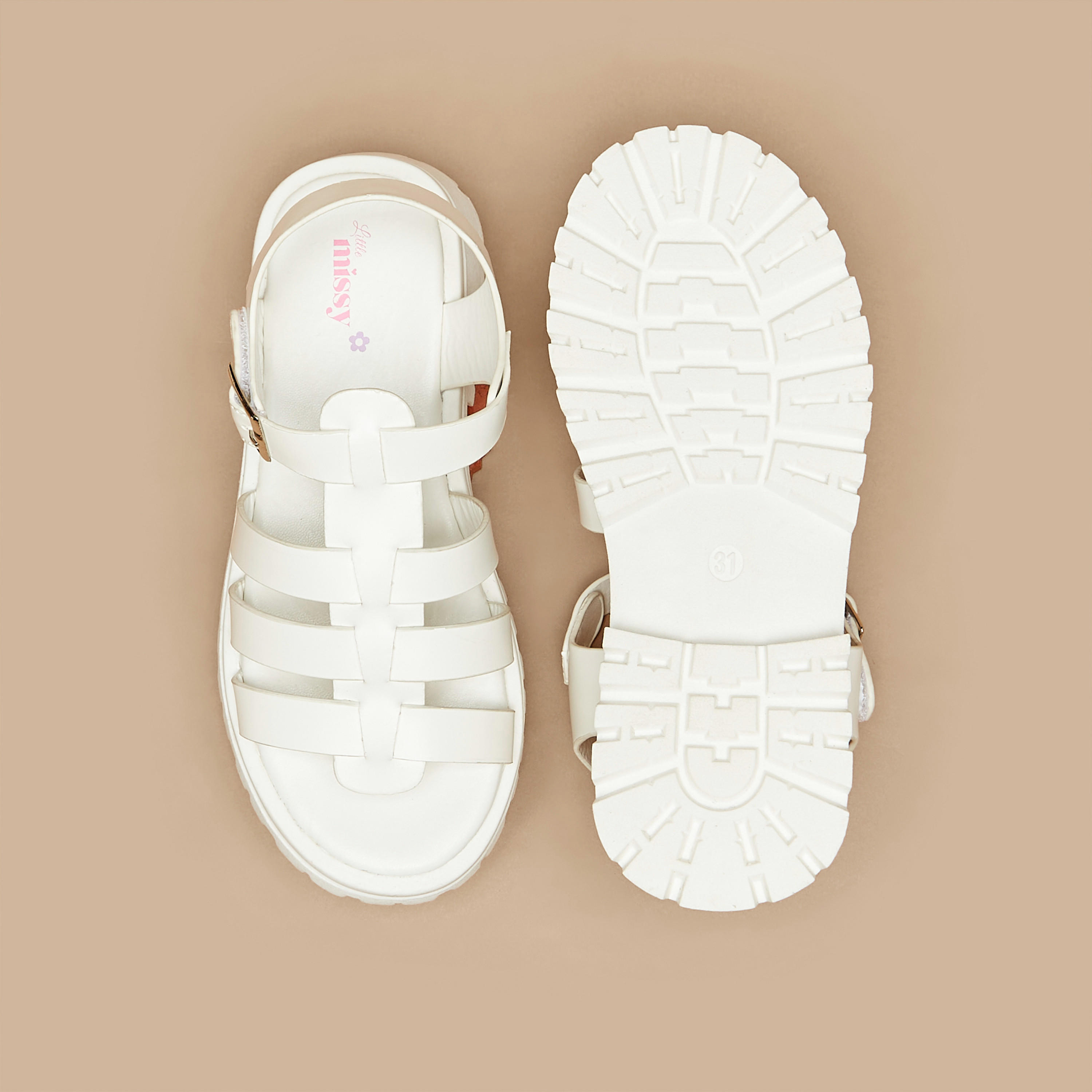 Little Missy Solid Open Toe Sandals with Buckle Closure-girls-shoes-sandals-image-9