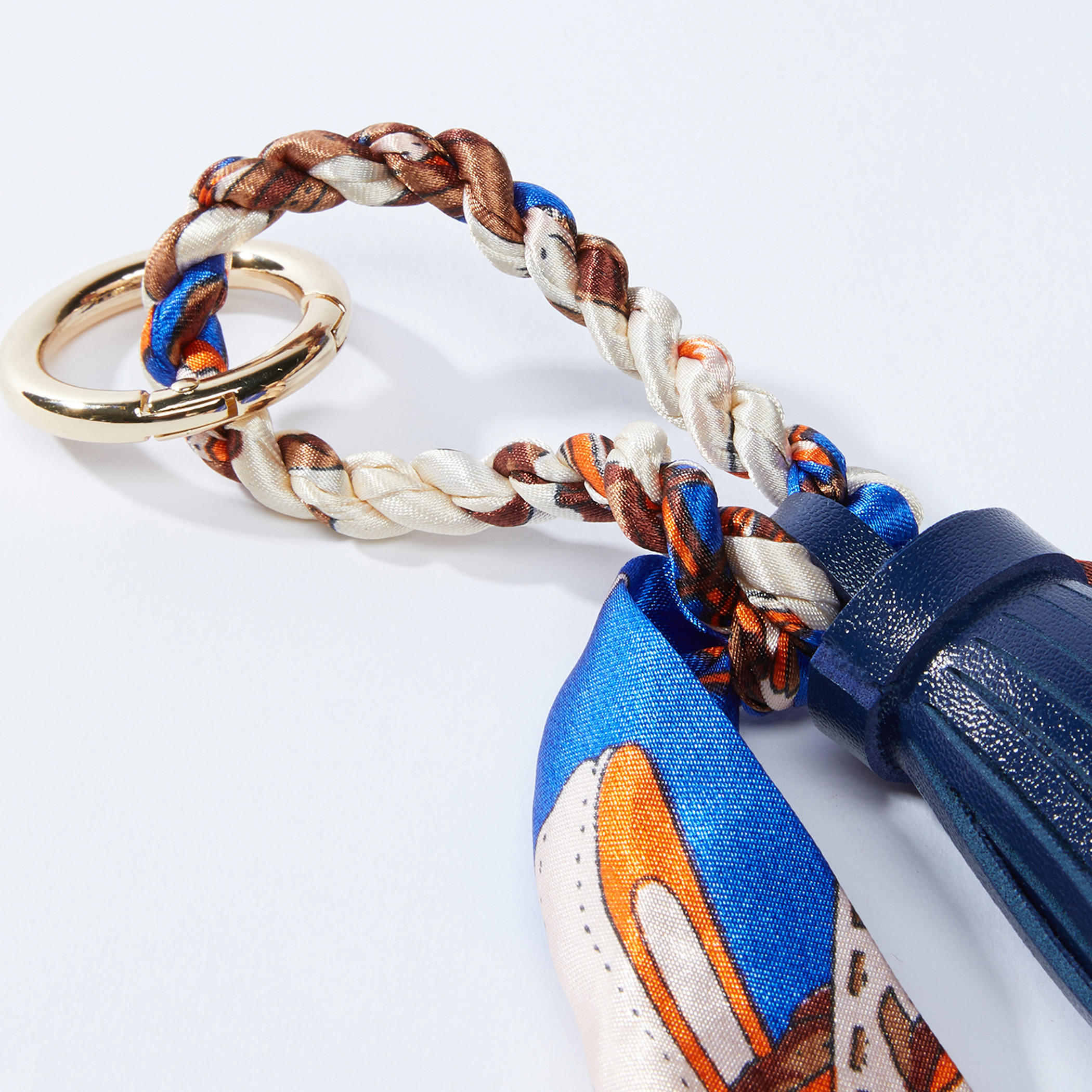 Printed Scarf Keychain with Tassels-women-clothingaccessories-novelties-image-2