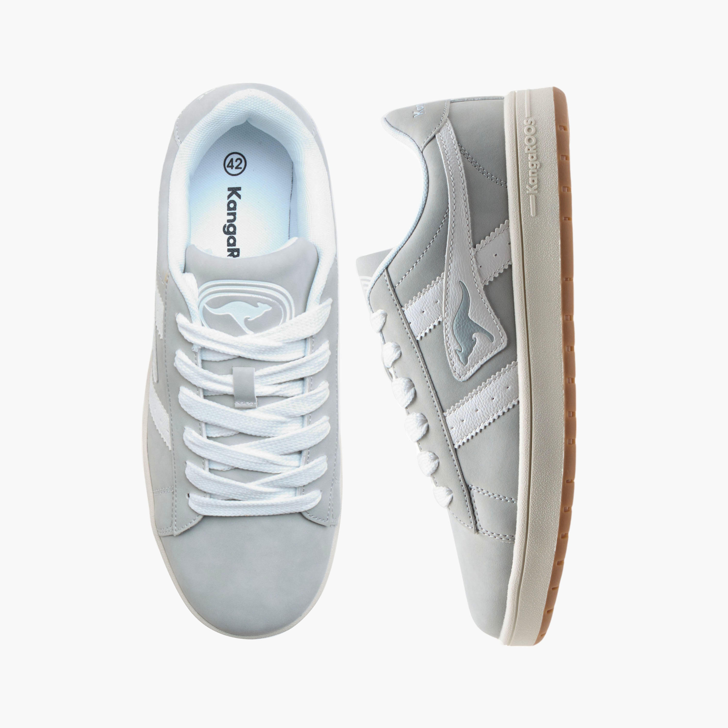 KangaROOS Unisex Logo Detail Sneakers with Lace-Up Closure-women-shoes-sneakers-image-1