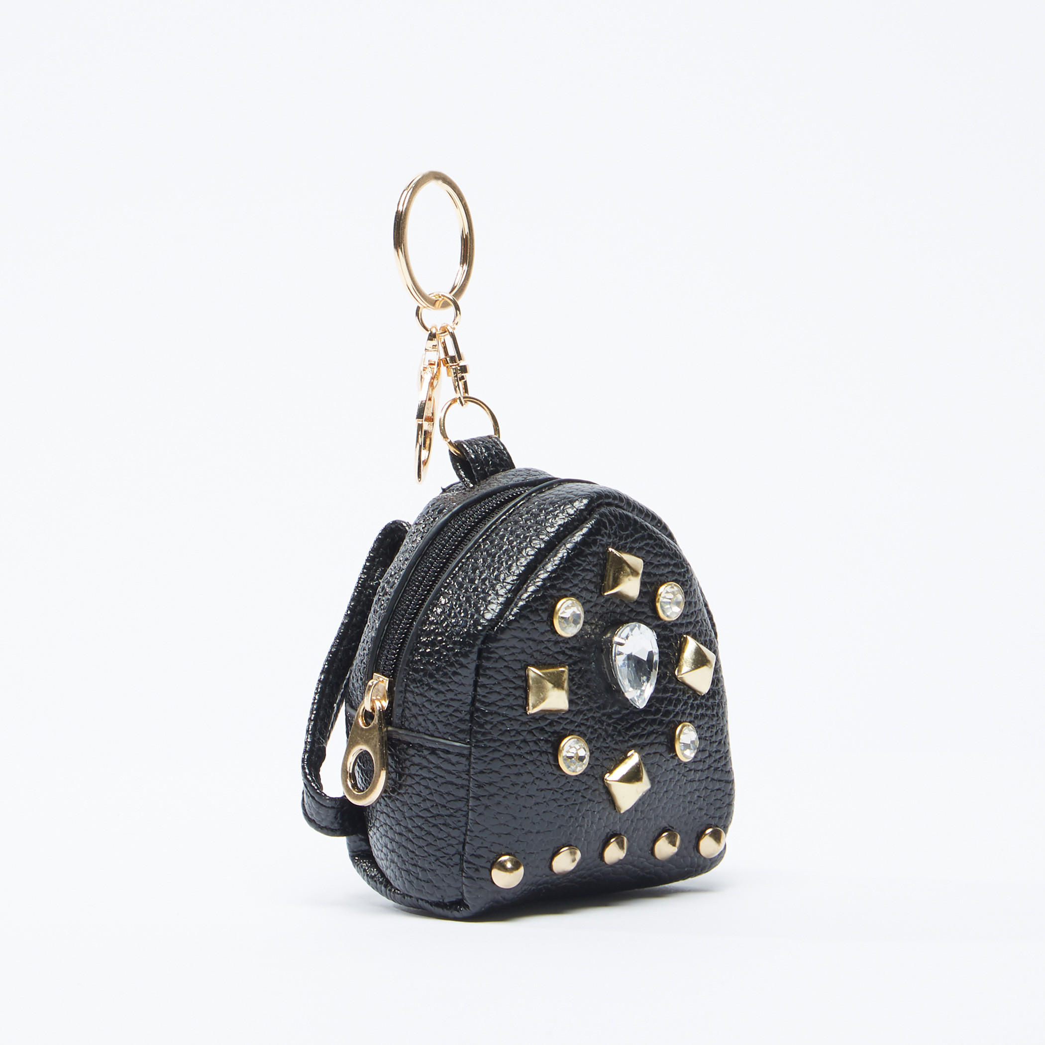 Embellished Bag Keychain with Zip Detail-women-clothingaccessories-novelties-image-1