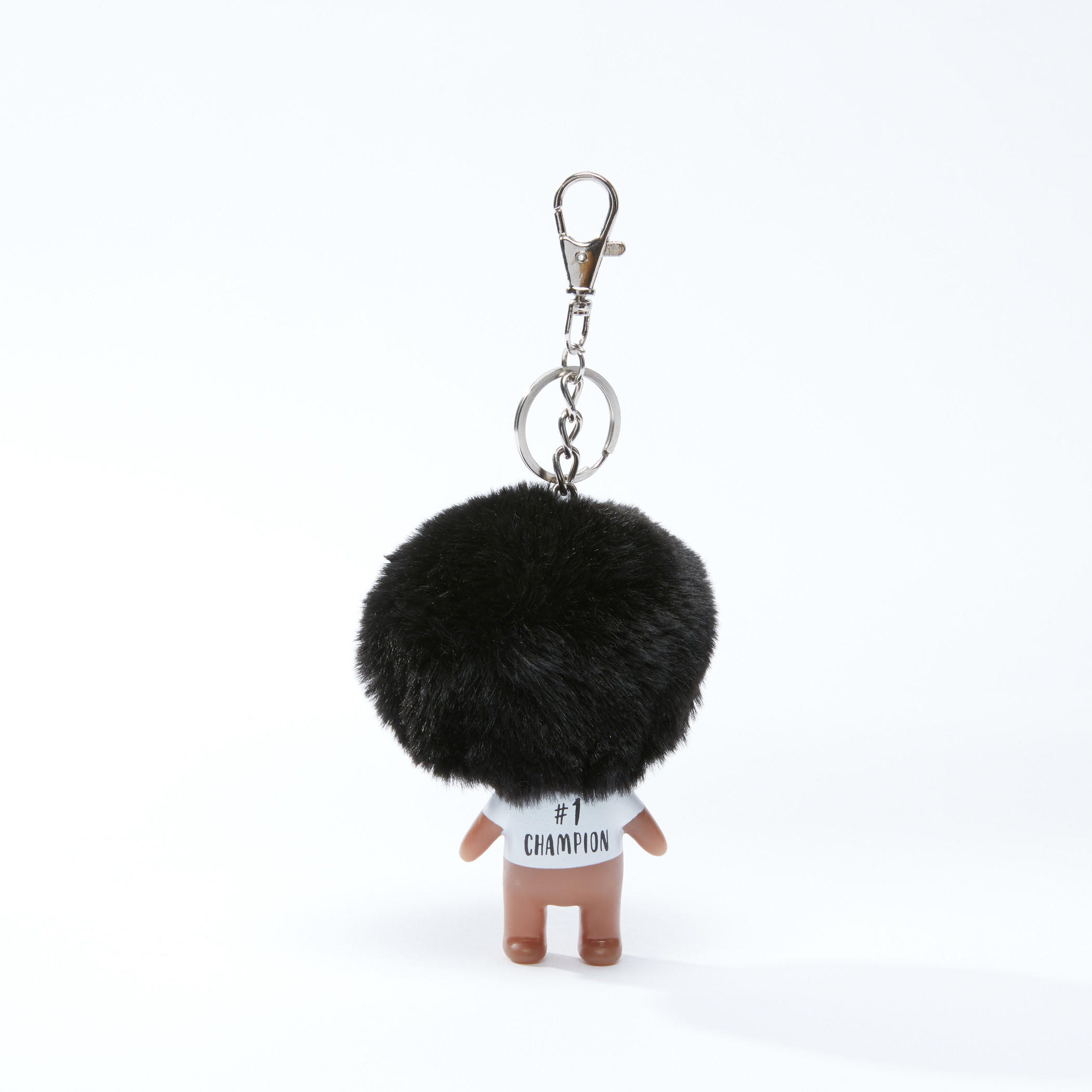 Plush Detail Keychain with Lobster Clasp-women-clothingaccessories-novelties-image-1