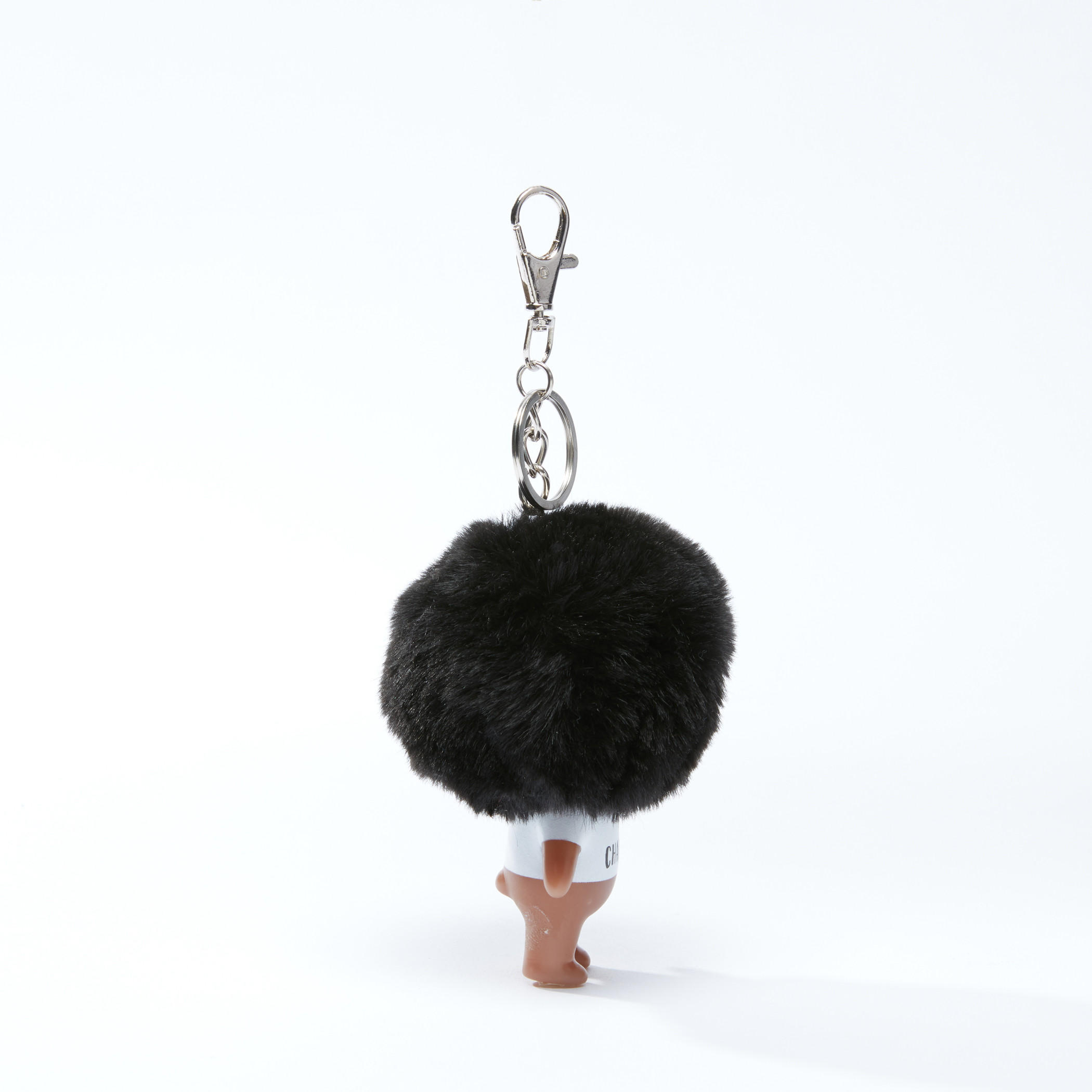 Plush Detail Keychain with Lobster Clasp-women-clothingaccessories-novelties-image-2