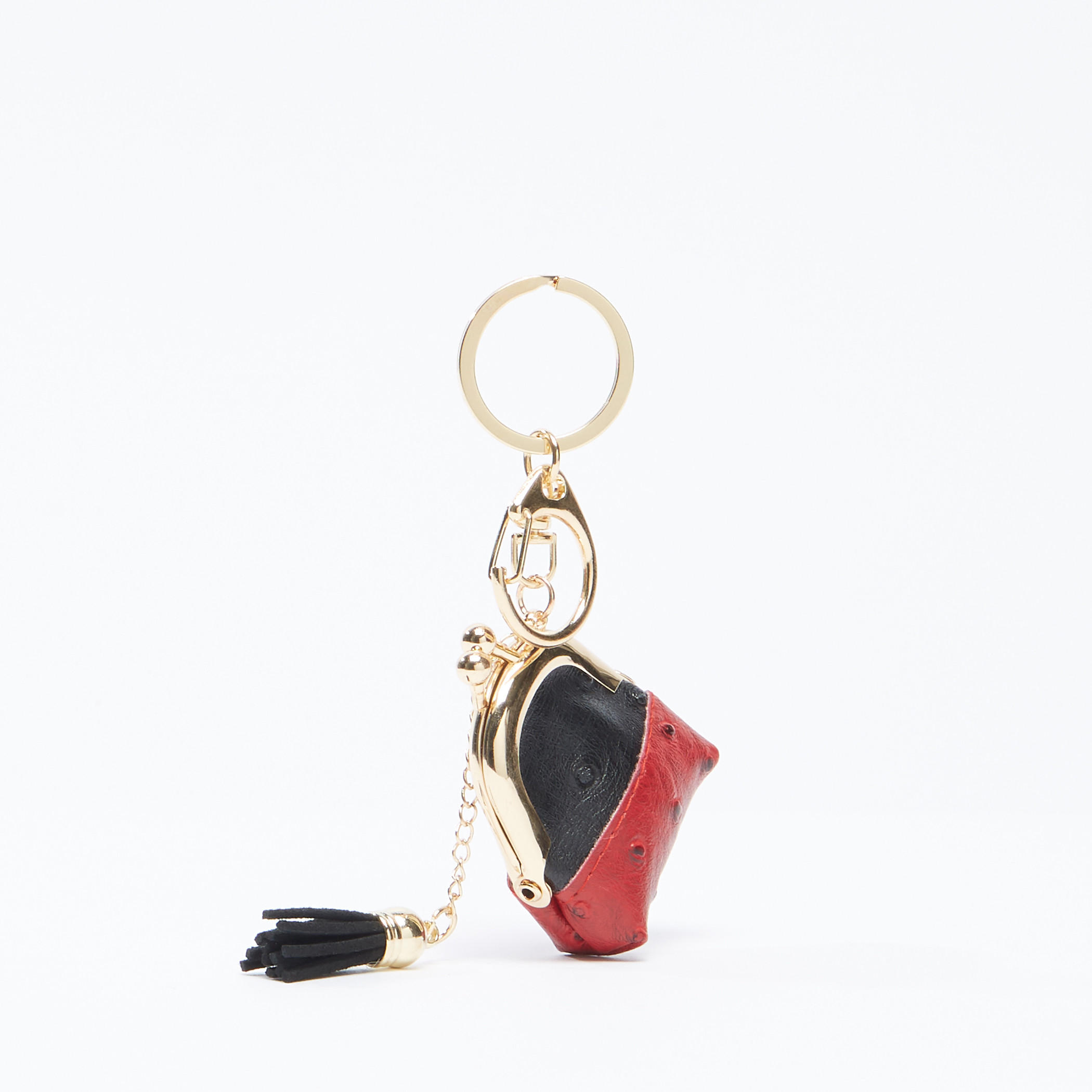 سلسلة مفاتيح على شكل حقيبة يد بشرّابات ومشبك إغلاق-women-clothingaccessories-novelties-image-1