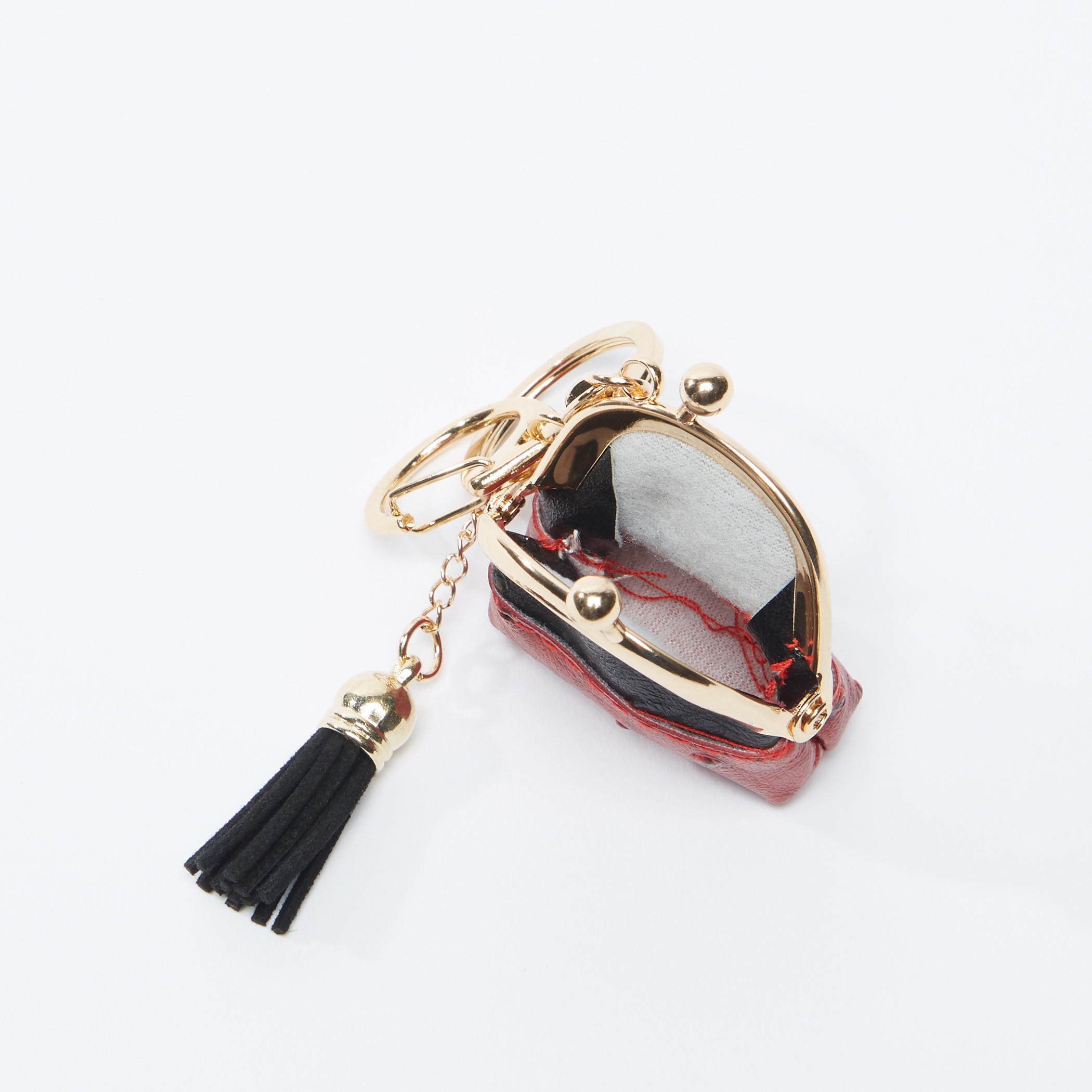 سلسلة مفاتيح على شكل حقيبة يد بشرّابات ومشبك إغلاق-women-clothingaccessories-novelties-image-2