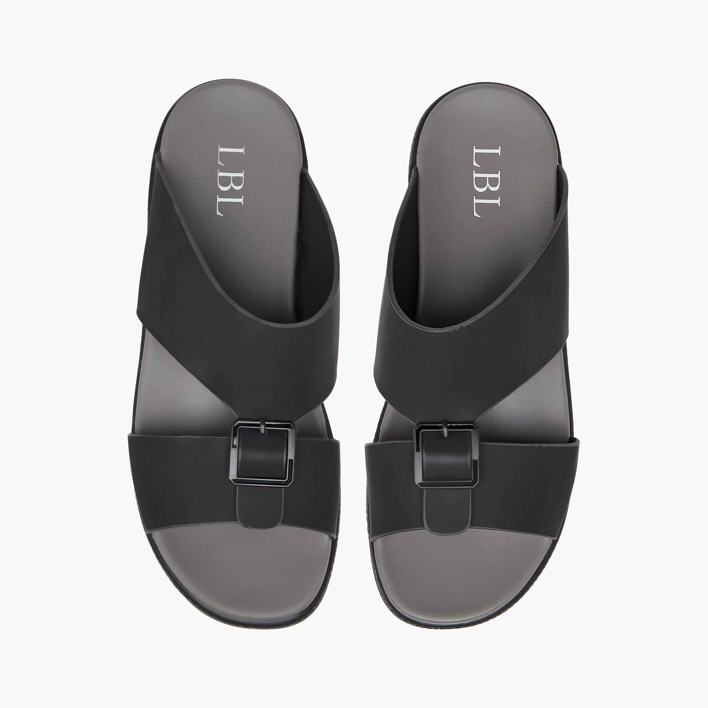 LBL by Shoexpress Buckle Accent Slip-On Sandals-men-shoes-sandals-image-1