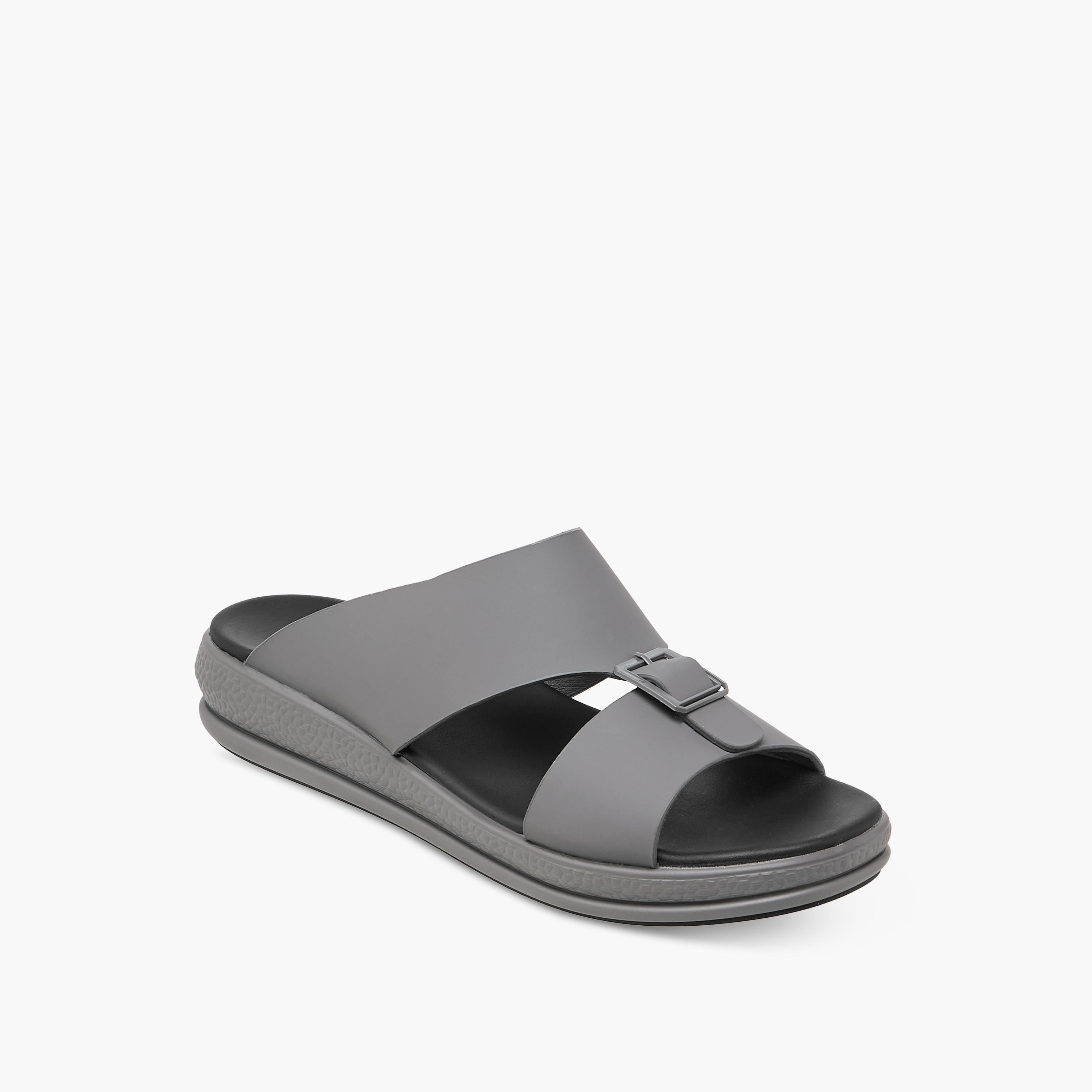 LBL by Shoexpress Buckle Accent Slip-On Sandals-men-shoes-sandals-image-2