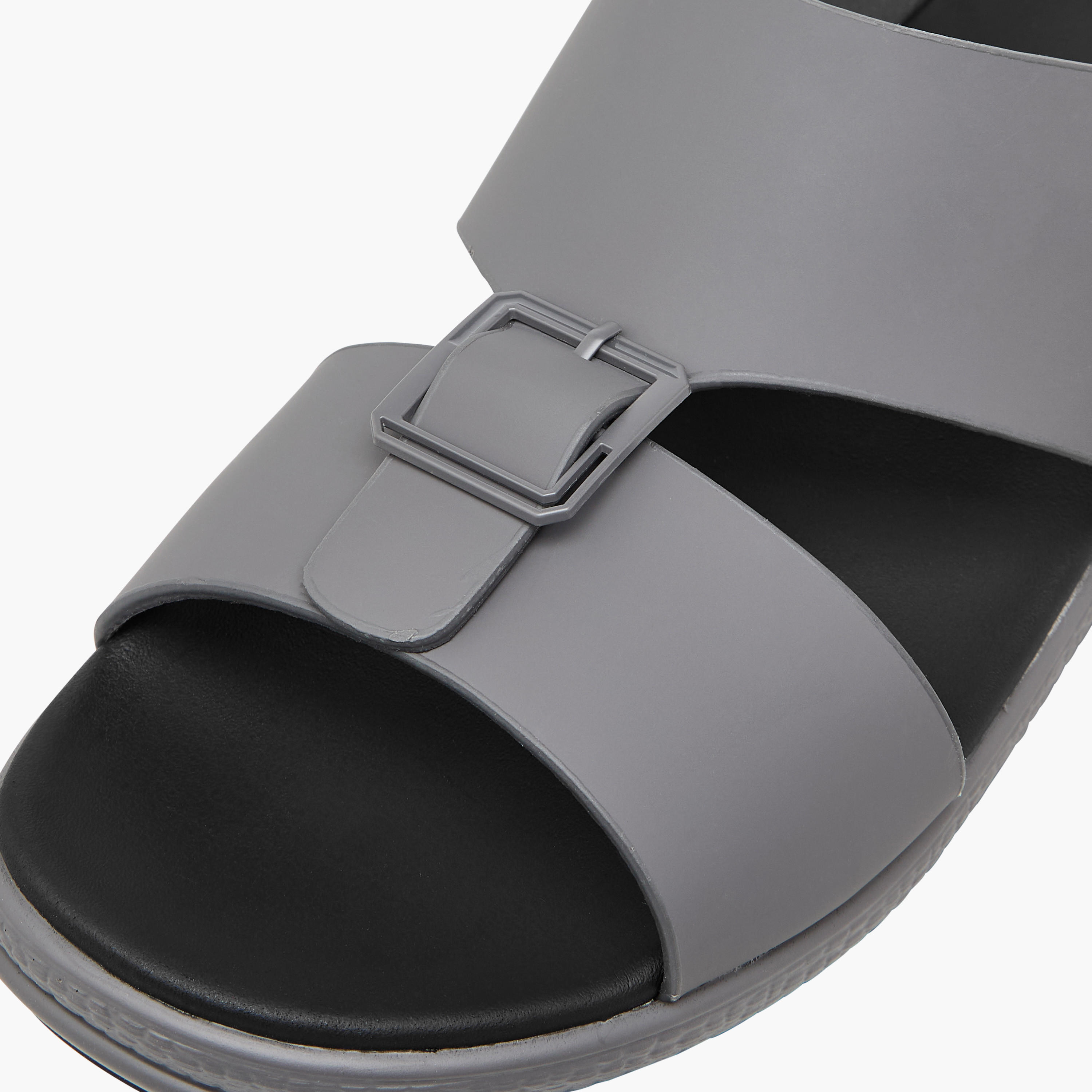 LBL by Shoexpress Buckle Accent Slip-On Sandals-men-shoes-sandals-image-4
