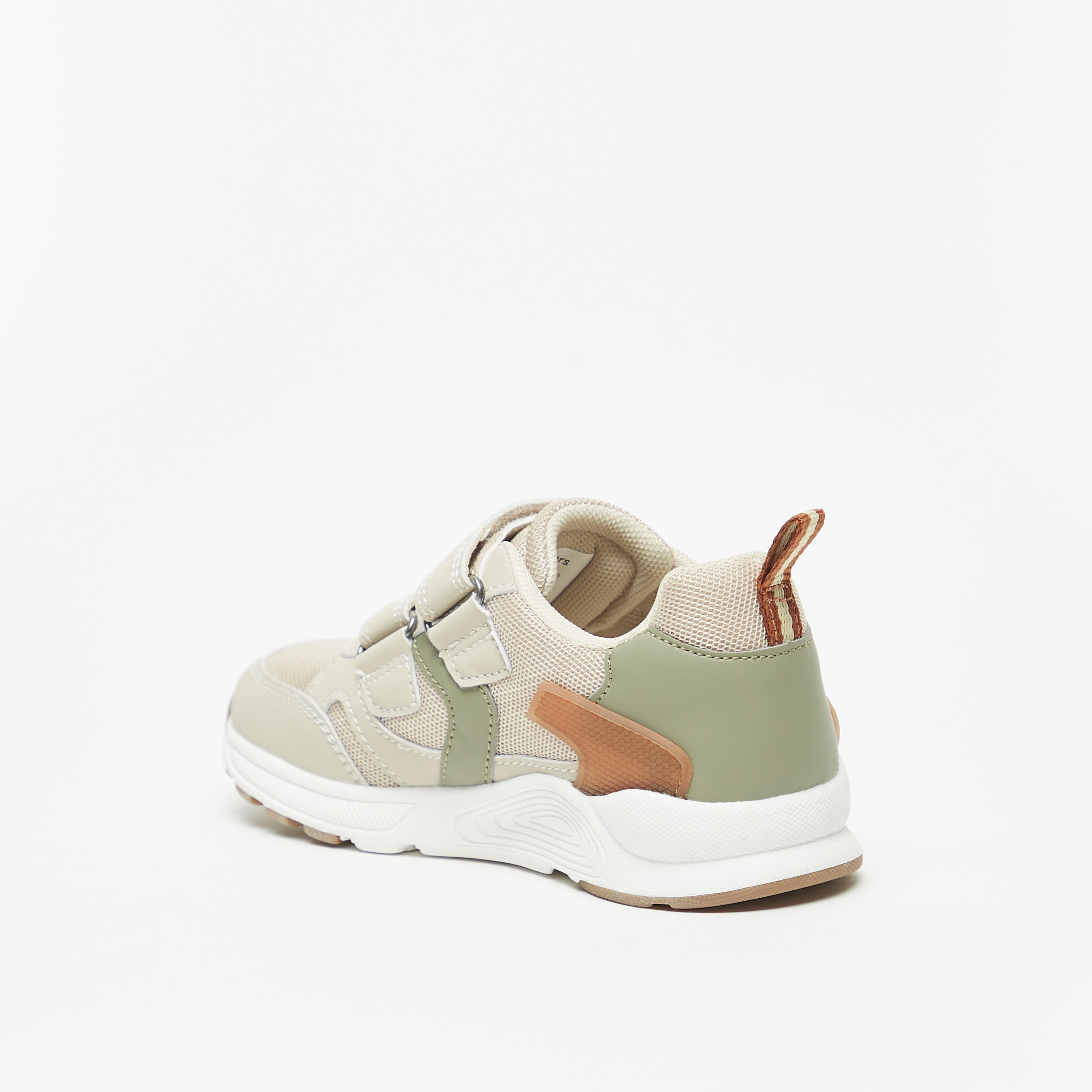 Juniors Kids Panelled Sneakers with Hook and Loop Closure-boys-shoes-sneakers-image-2
