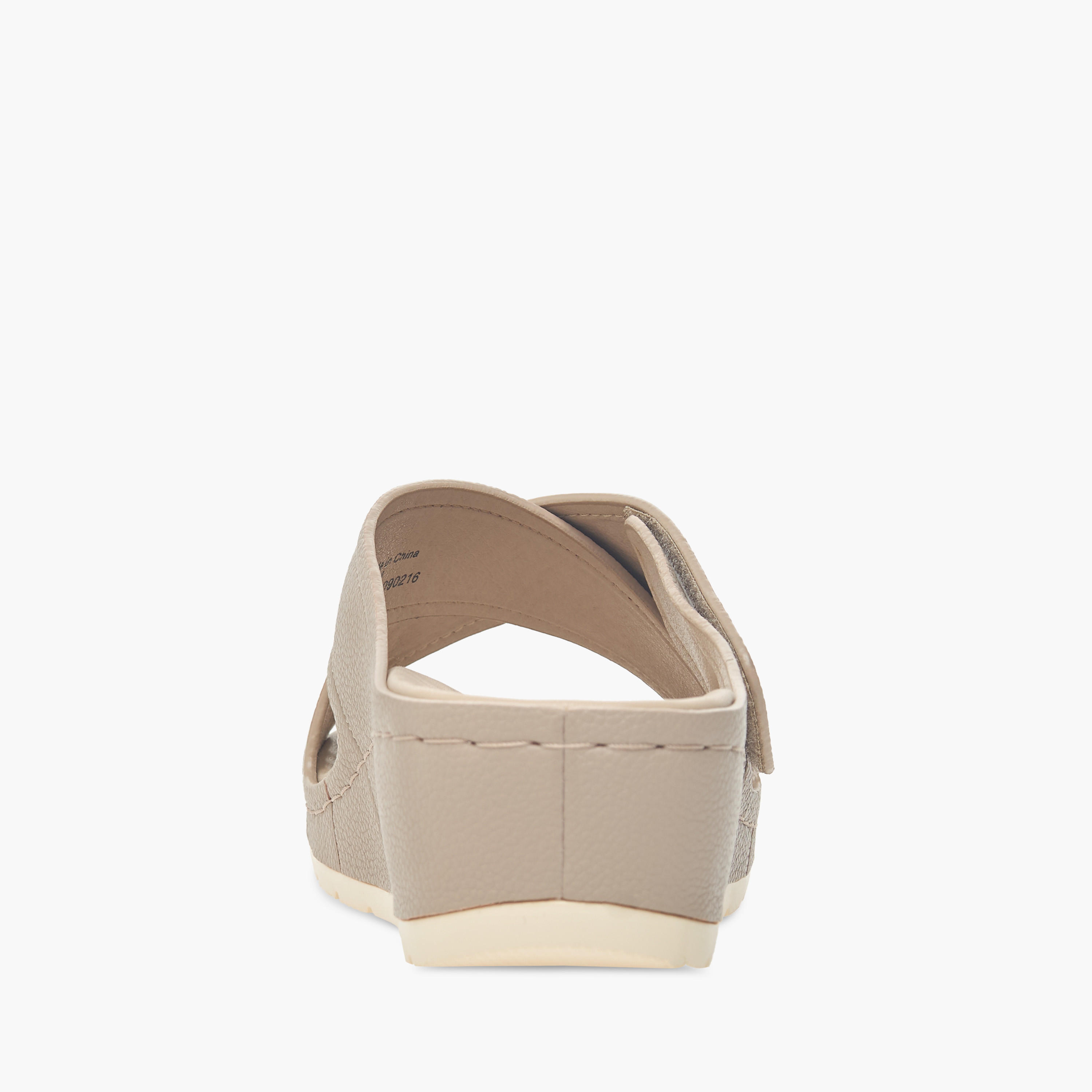 Le Confort Textured Slip-On Cross Strap Sandals-women-shoes-sandals-heeled-image-5