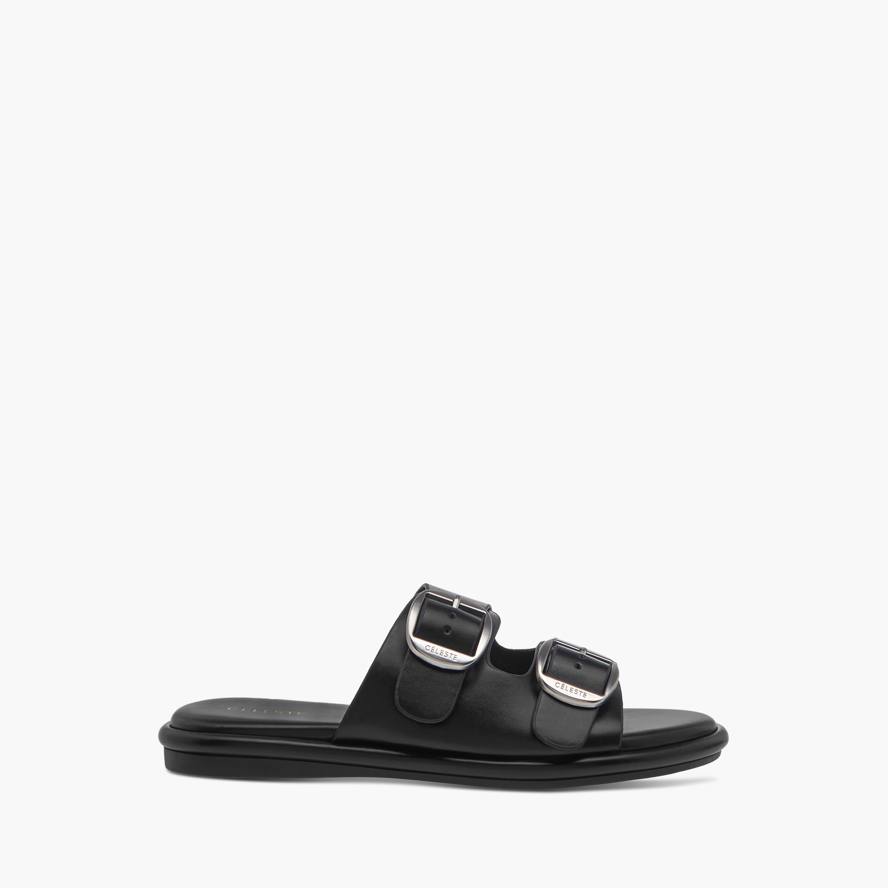 Celeste Women's Buckle Accent Slip-On Sandals-women-shoes-flats-sandals-image-2