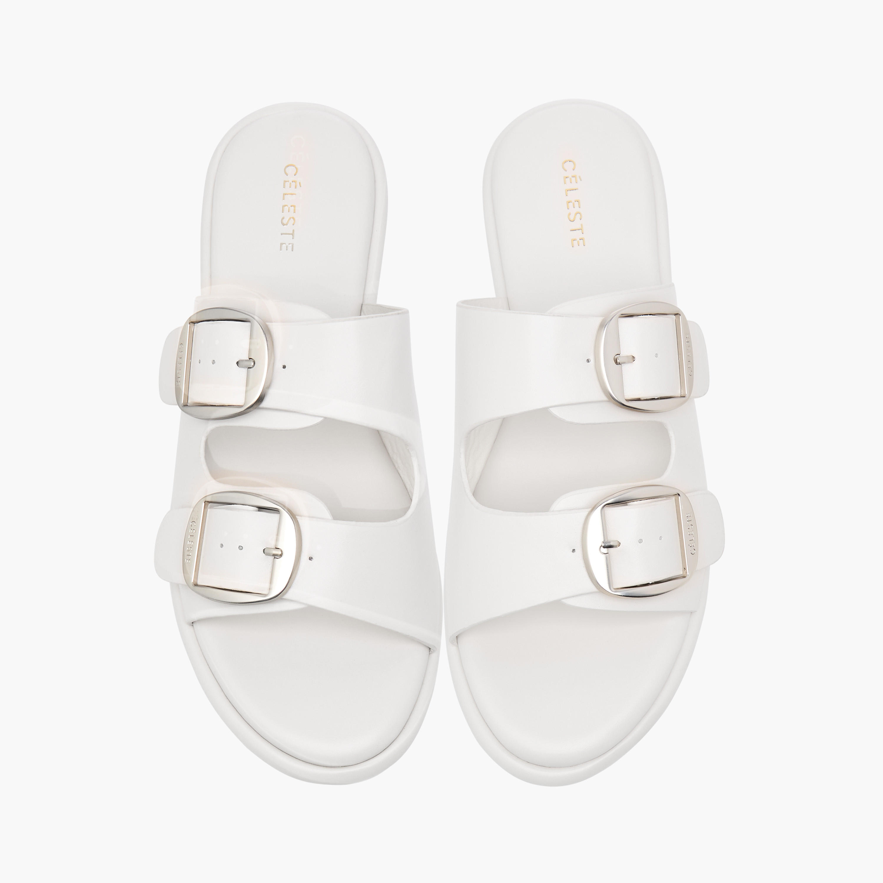 Celeste Women's Buckle Accent Slip-On Sandals-women-shoes-flats-sandals-image-1