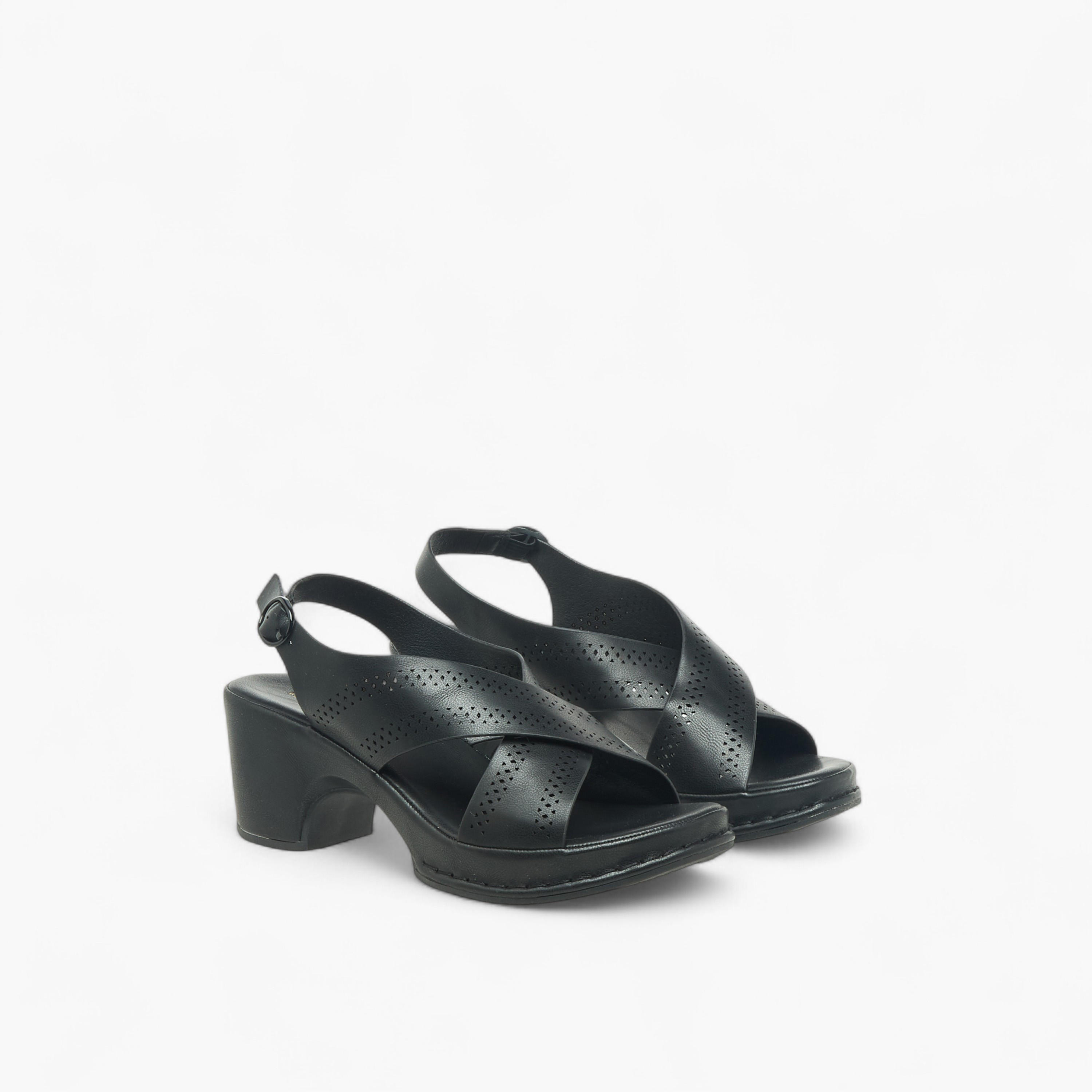 Flora Bella Women Perforated Cross Strap Block Heel Sandals-women-shoes-sandals-heeled-image-1