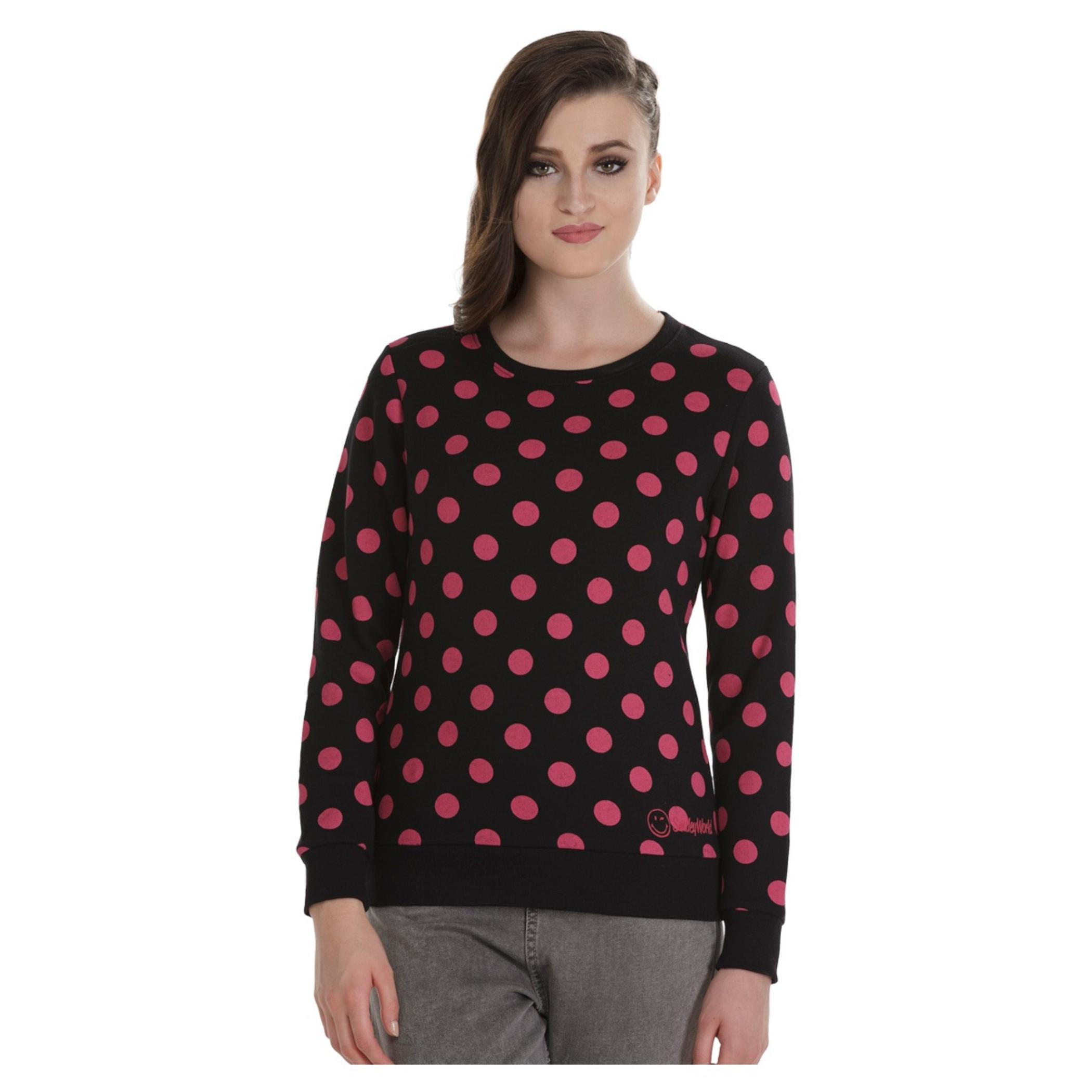 Smiley World Printed T-shirt-women-winterwear-hoodiesandsweatshirts-sweatshirts-image-1