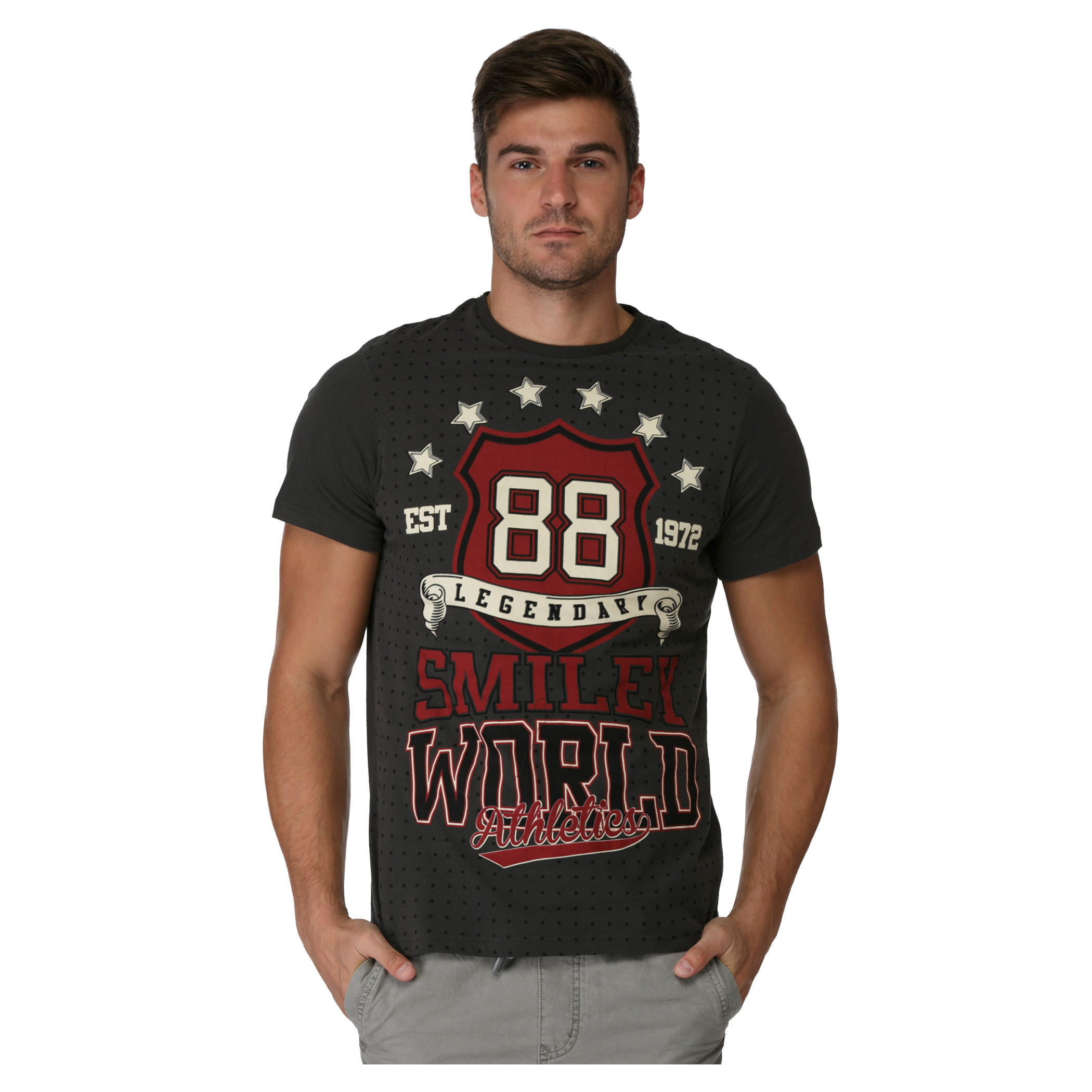 Smiley World Graphic Print T-shirt-men-clothing-tshirtsandpolos-tshirts-image-1