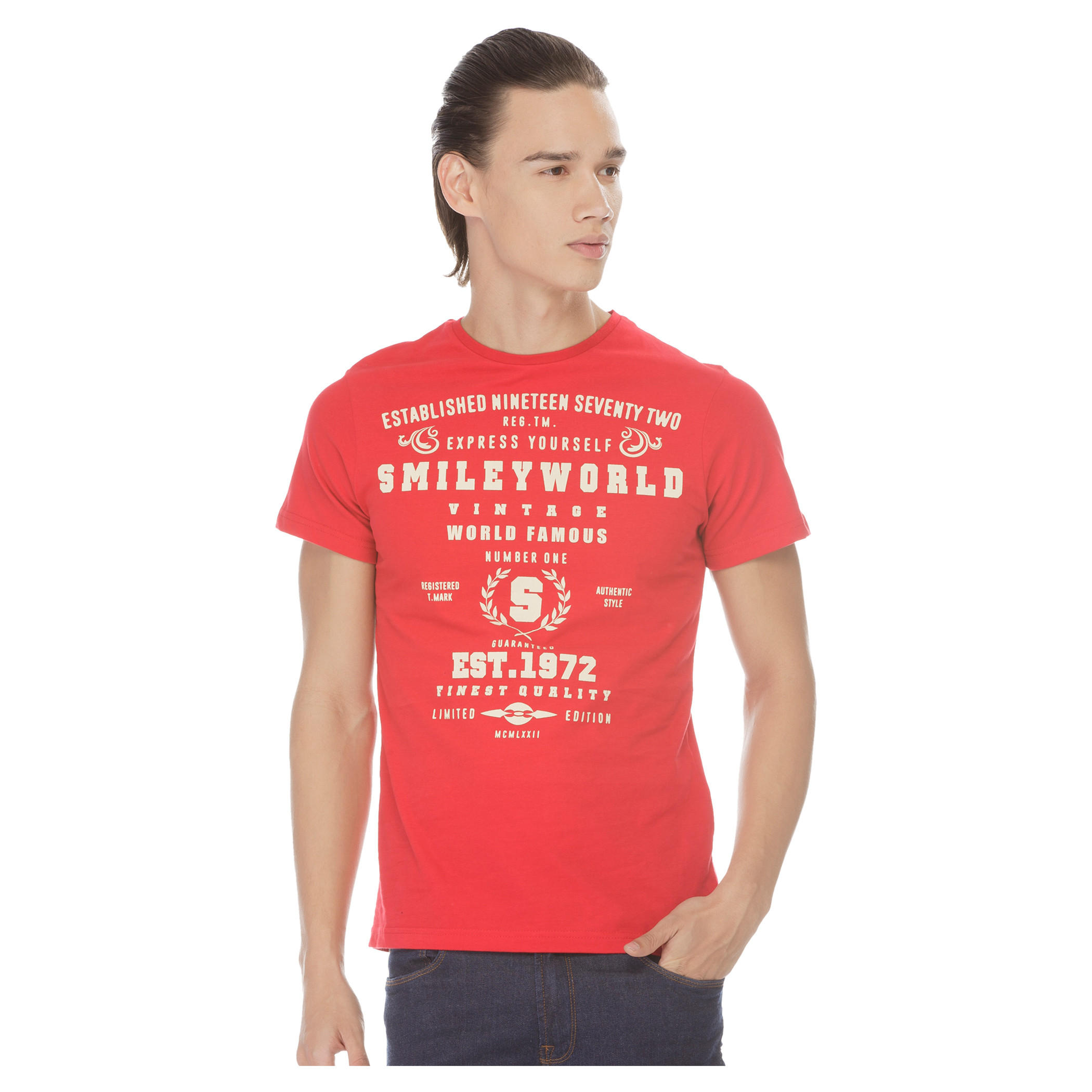 Smiley World Crew Neck T-shirt-men-clothing-tshirtsandpolos-tshirts-image-5