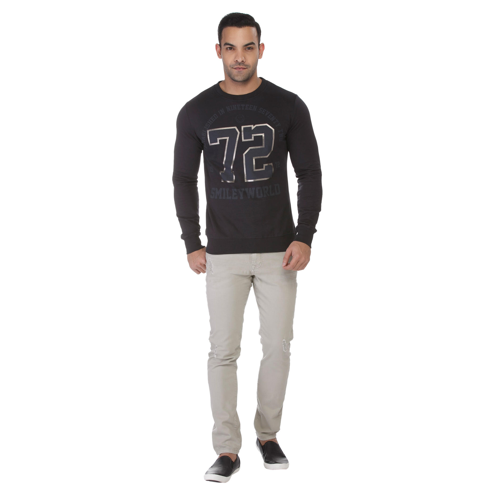 Smiley World Printed Sweatshirt-men-winterwear-hoodiesandsweatshirts-image-1