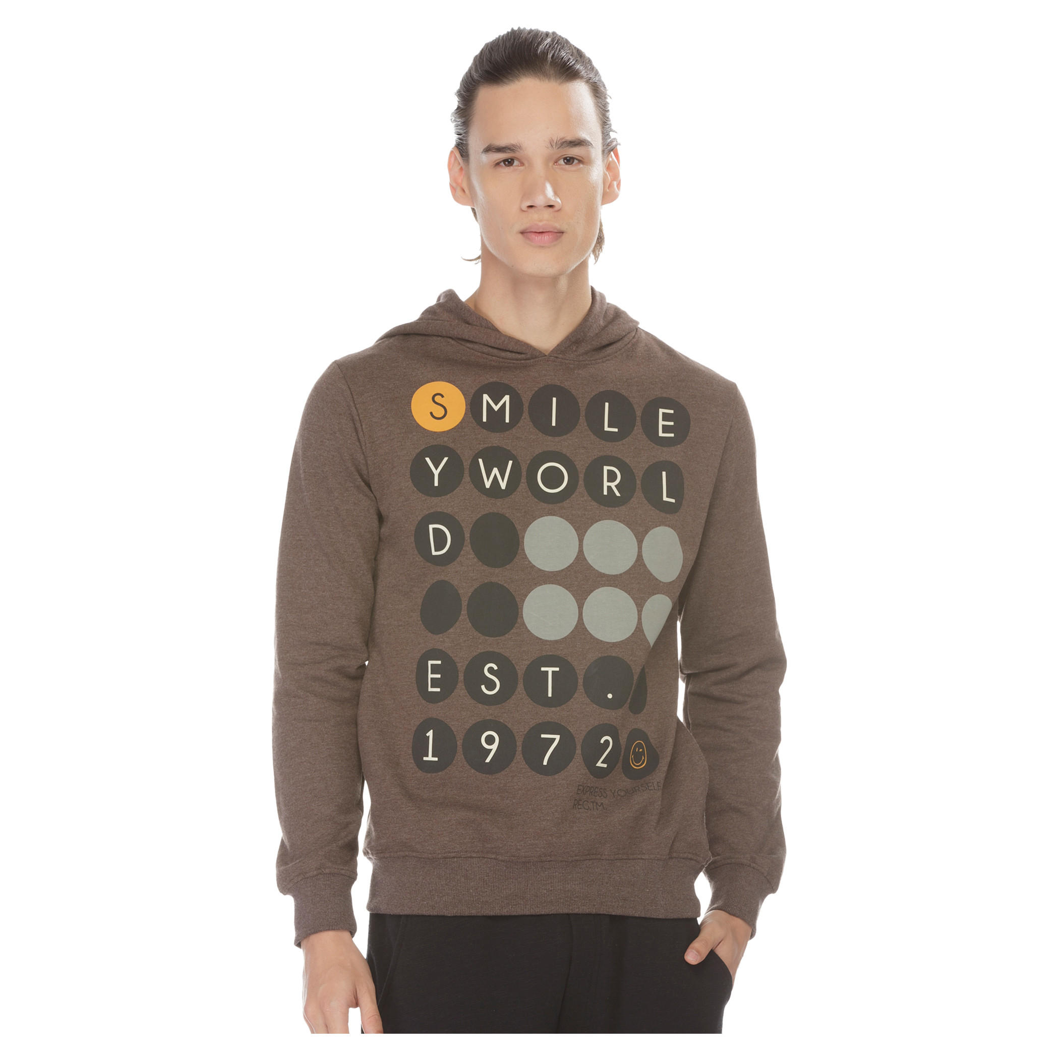 Smiley World Printed Pullover with Hood-men-winterwear-hoodiesandsweatshirts-image-1