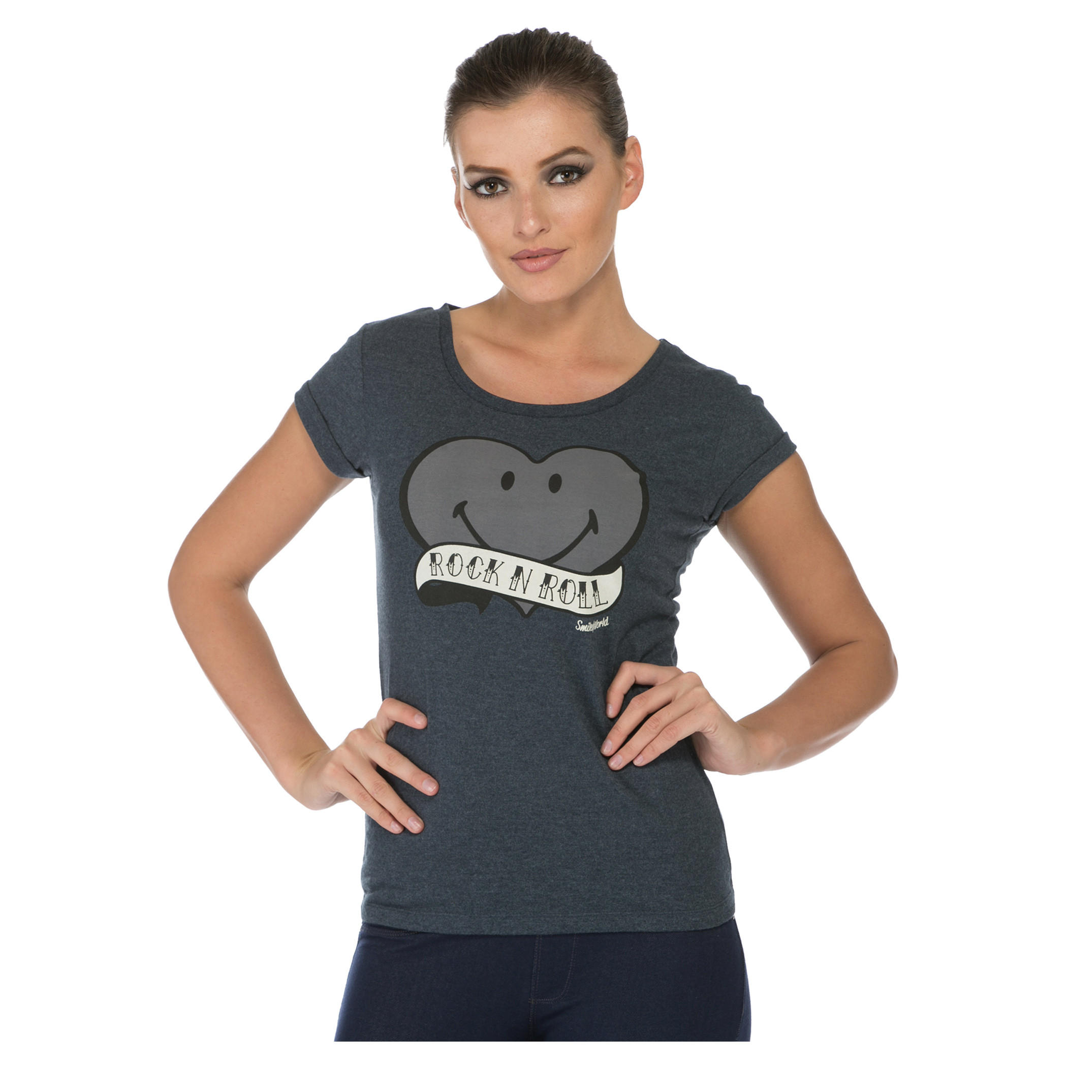 Smiley World Printed T-shirt-women-clothing-tshirts-image-1