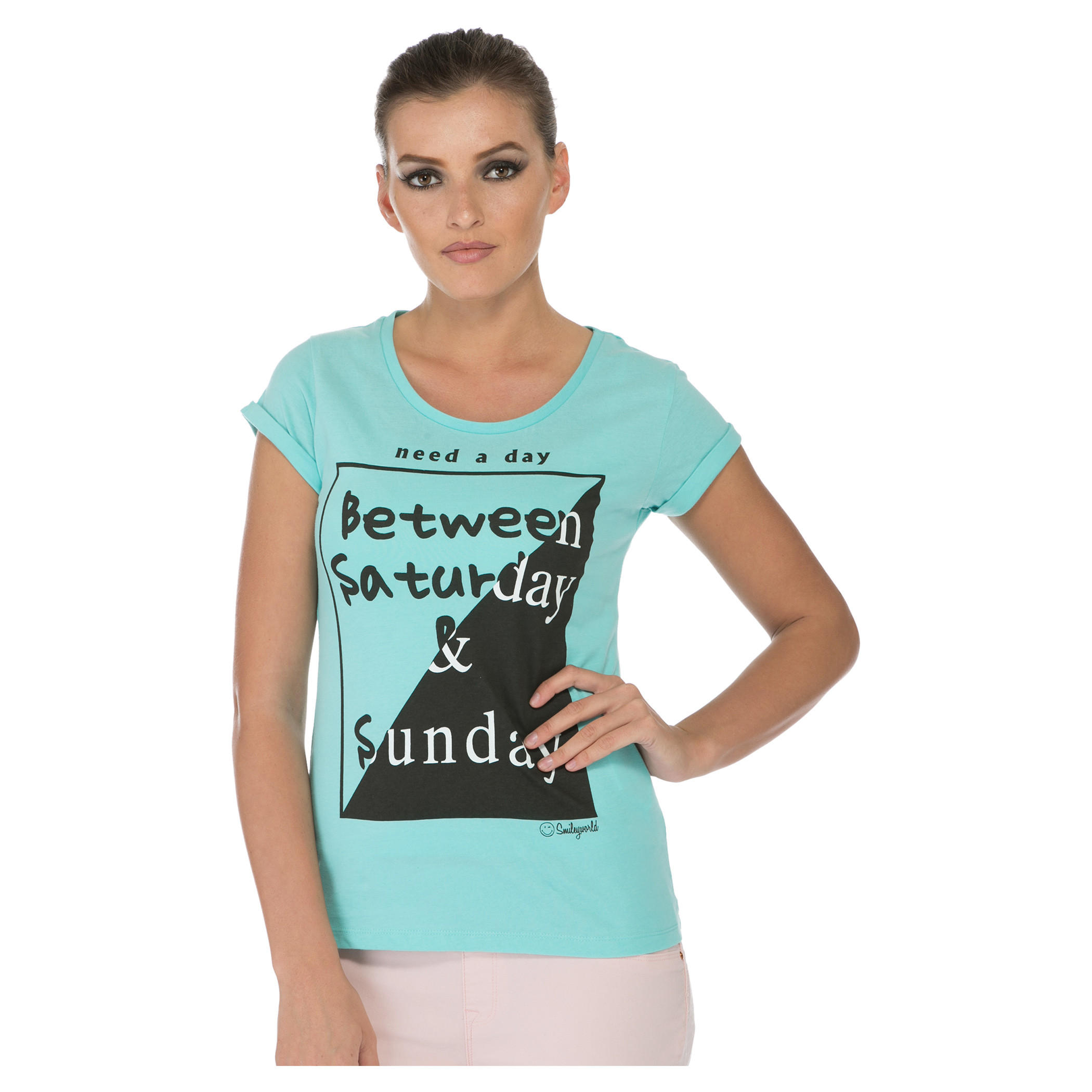 Smiley World Printed T-shirt-women-clothing-tshirts-image-5