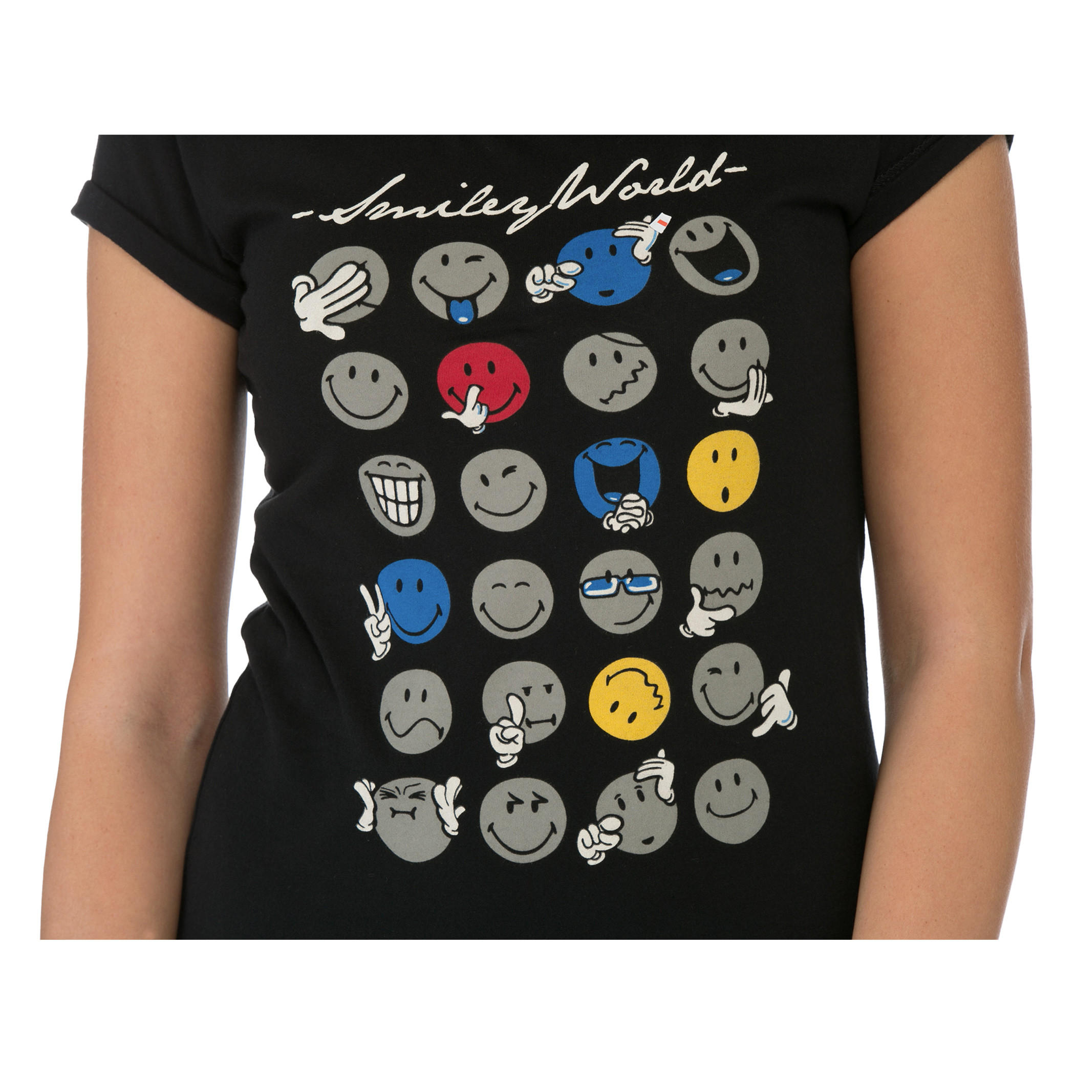 Smiley World Printed T-shirt-women-clothing-tshirts-image-4