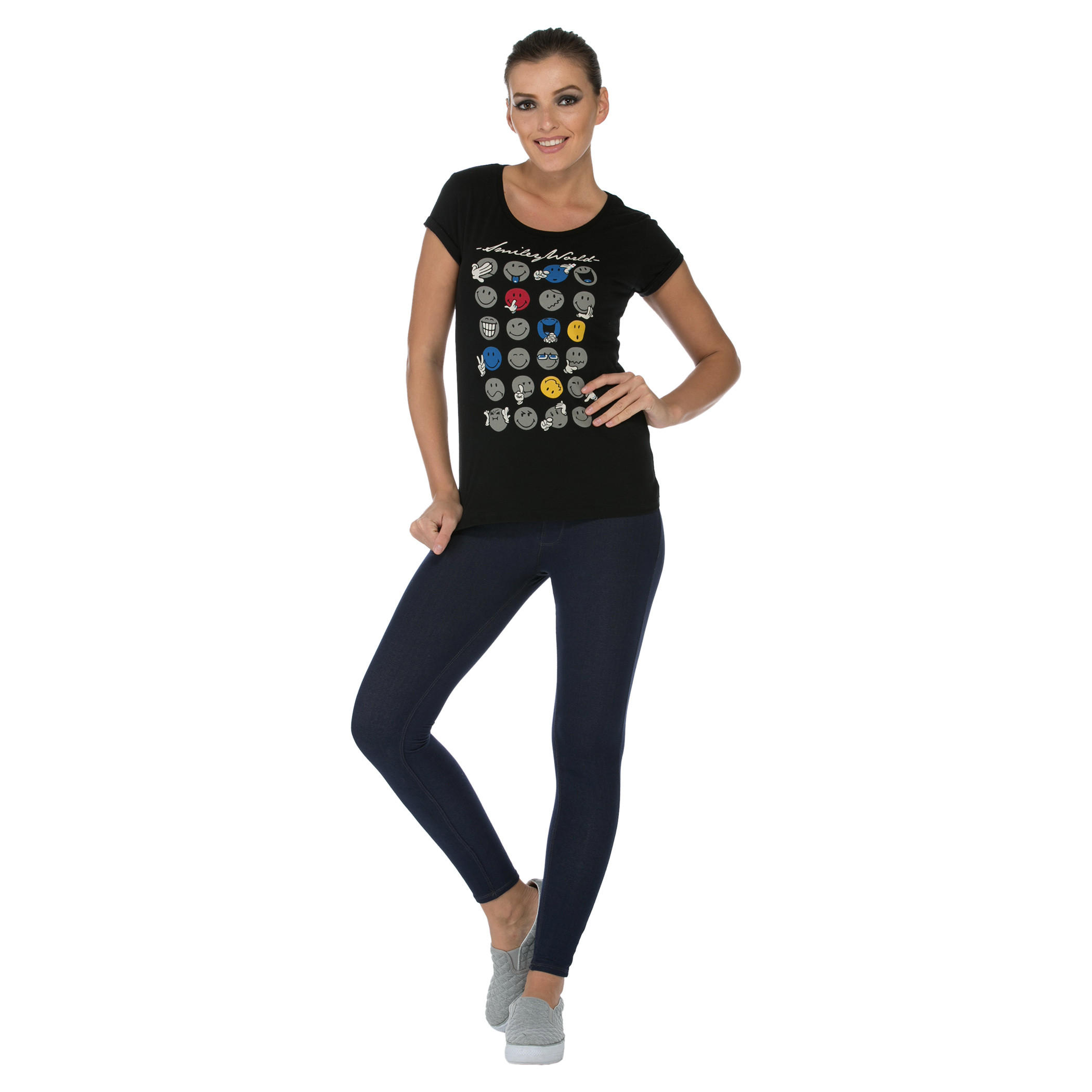 Smiley World Printed T-shirt-women-clothing-tshirts-image-1