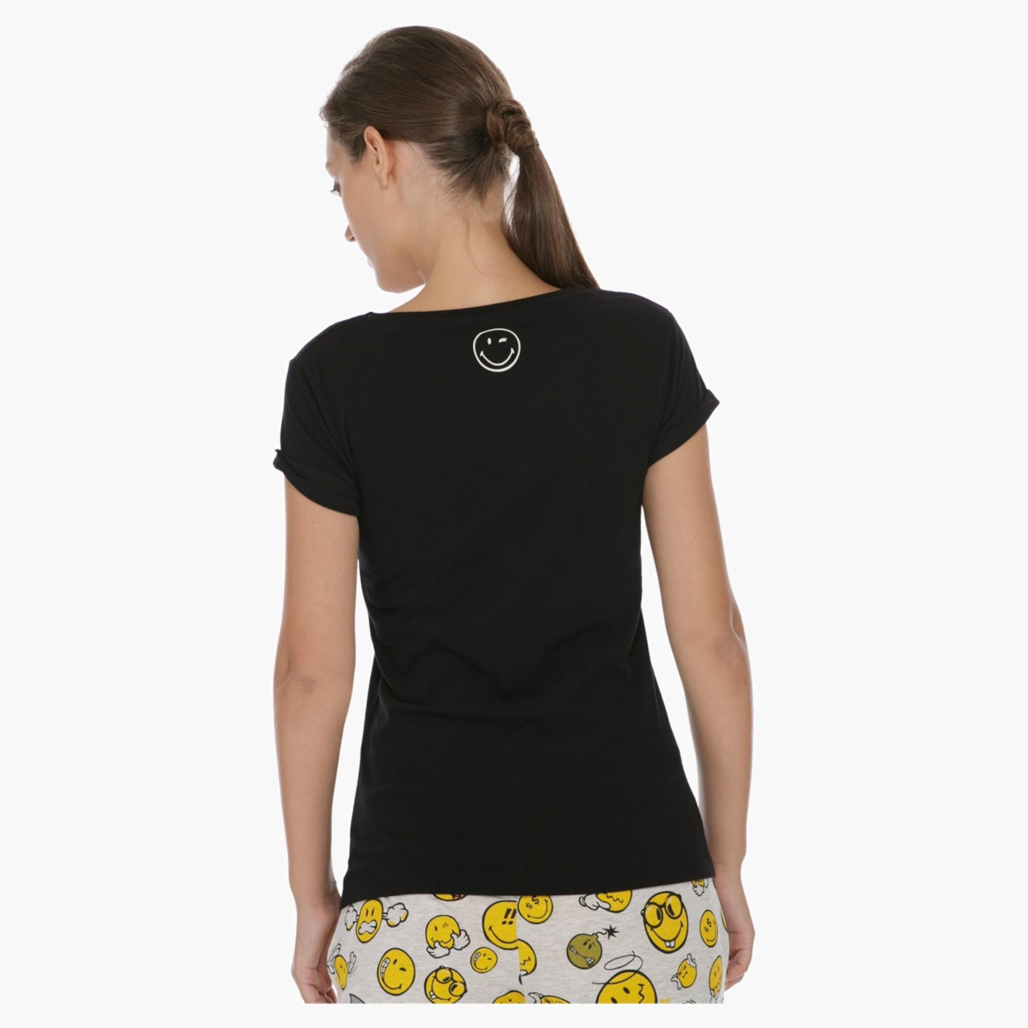 Smiley World Printed T-shirt-women-clothing-tshirts-image-4
