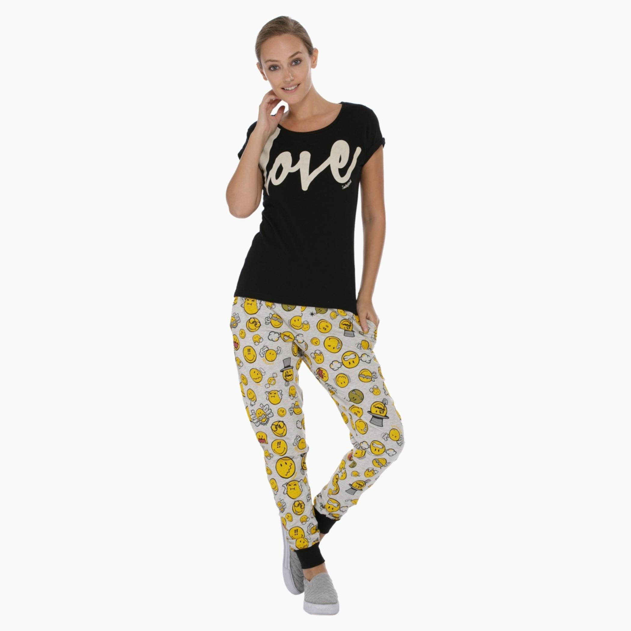 Smiley World Printed T-shirt-women-clothing-tshirts-image-1