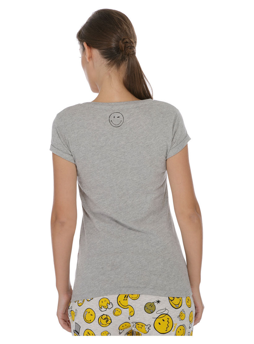 Smiley World Printed T-shirt-women-clothing-tshirts-image-4