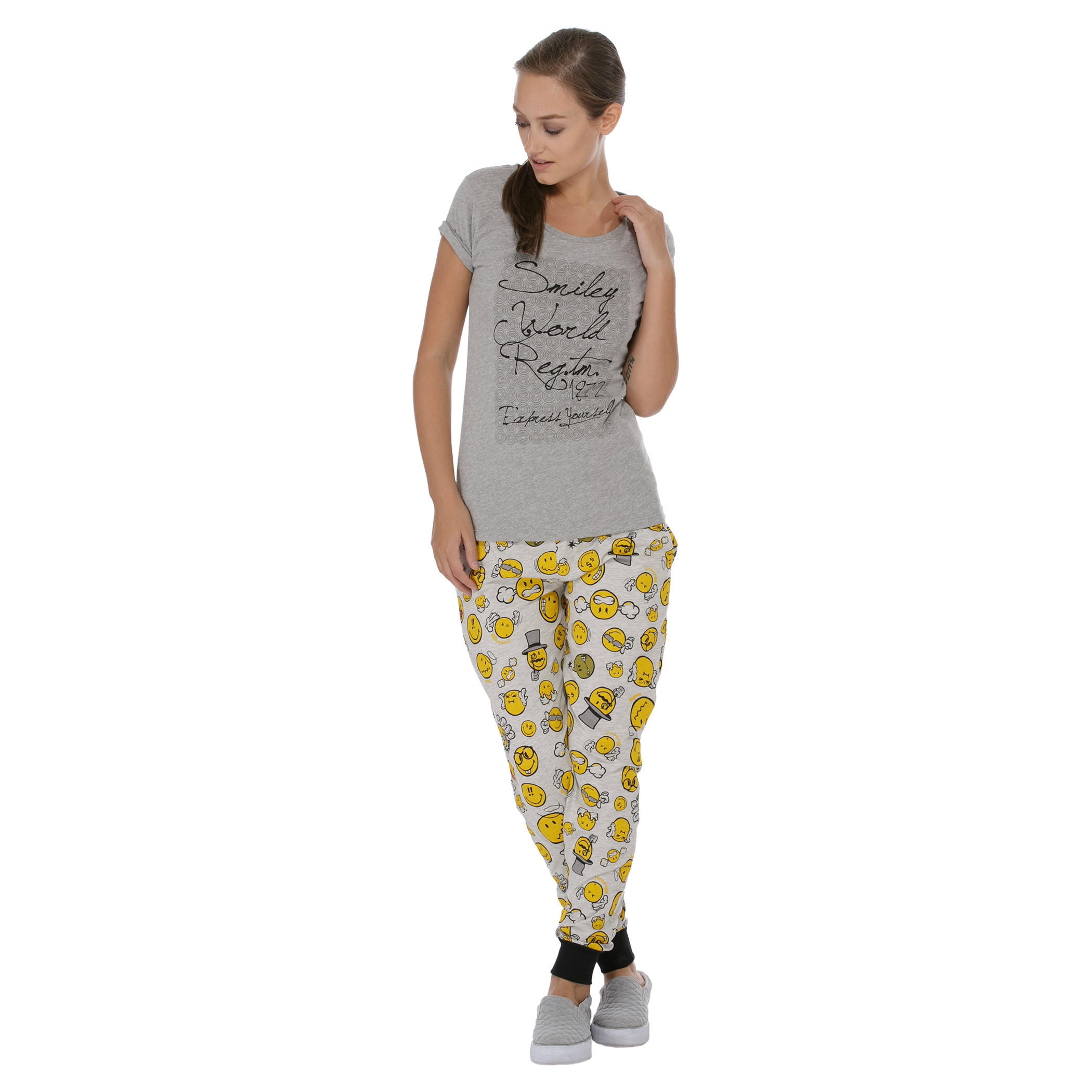 Smiley World Printed T-shirt-women-clothing-tshirts-image-1