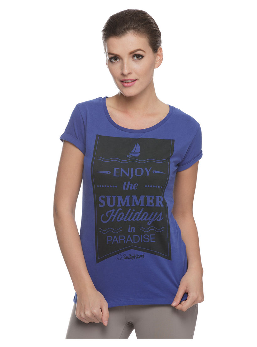 Smiley World Printed T-shirt-women-clothing-tshirts-image-1
