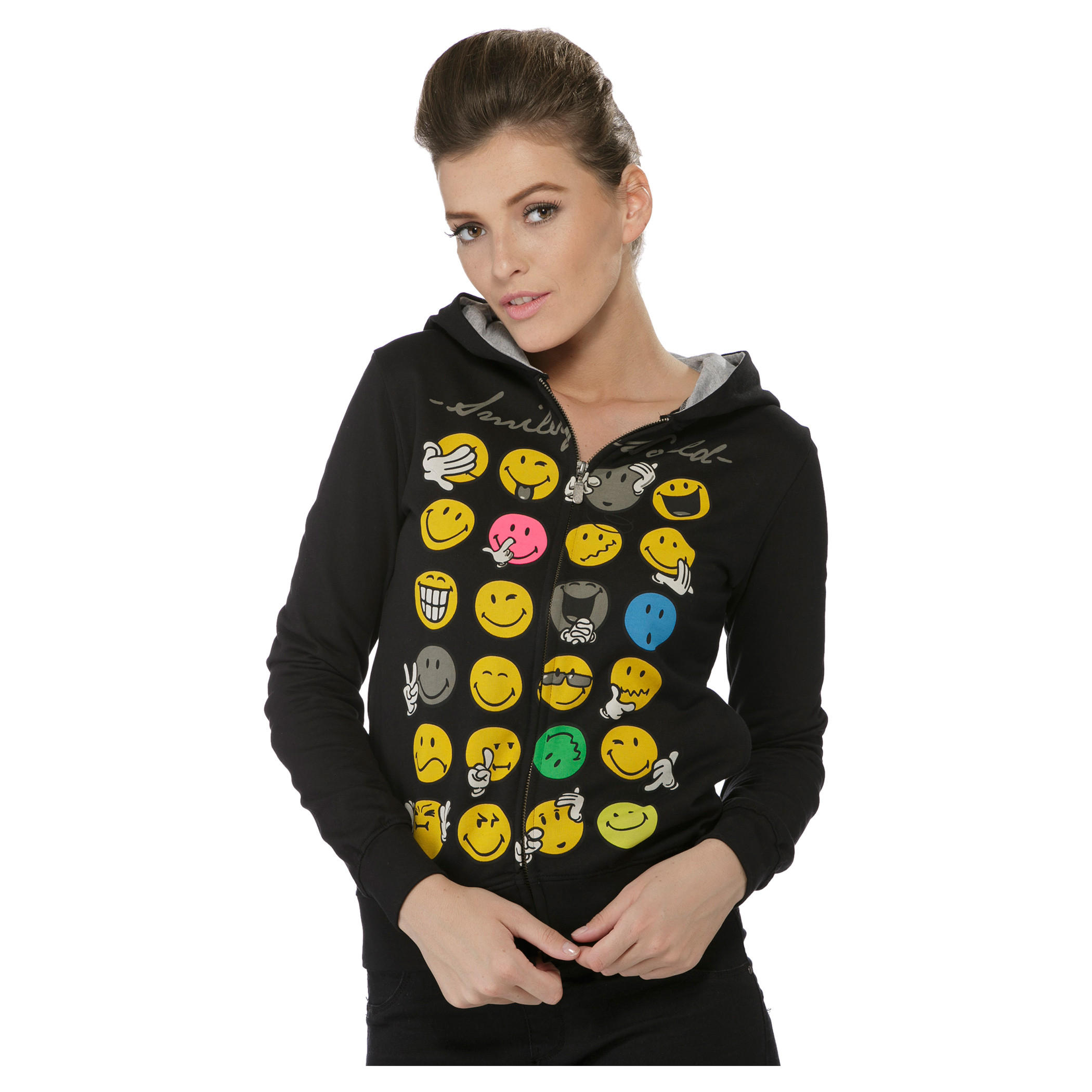 Smiley World Graphic Print Sweatshirt-women-winterwear-hoodiesandsweatshirts-sweatshirts-image-1