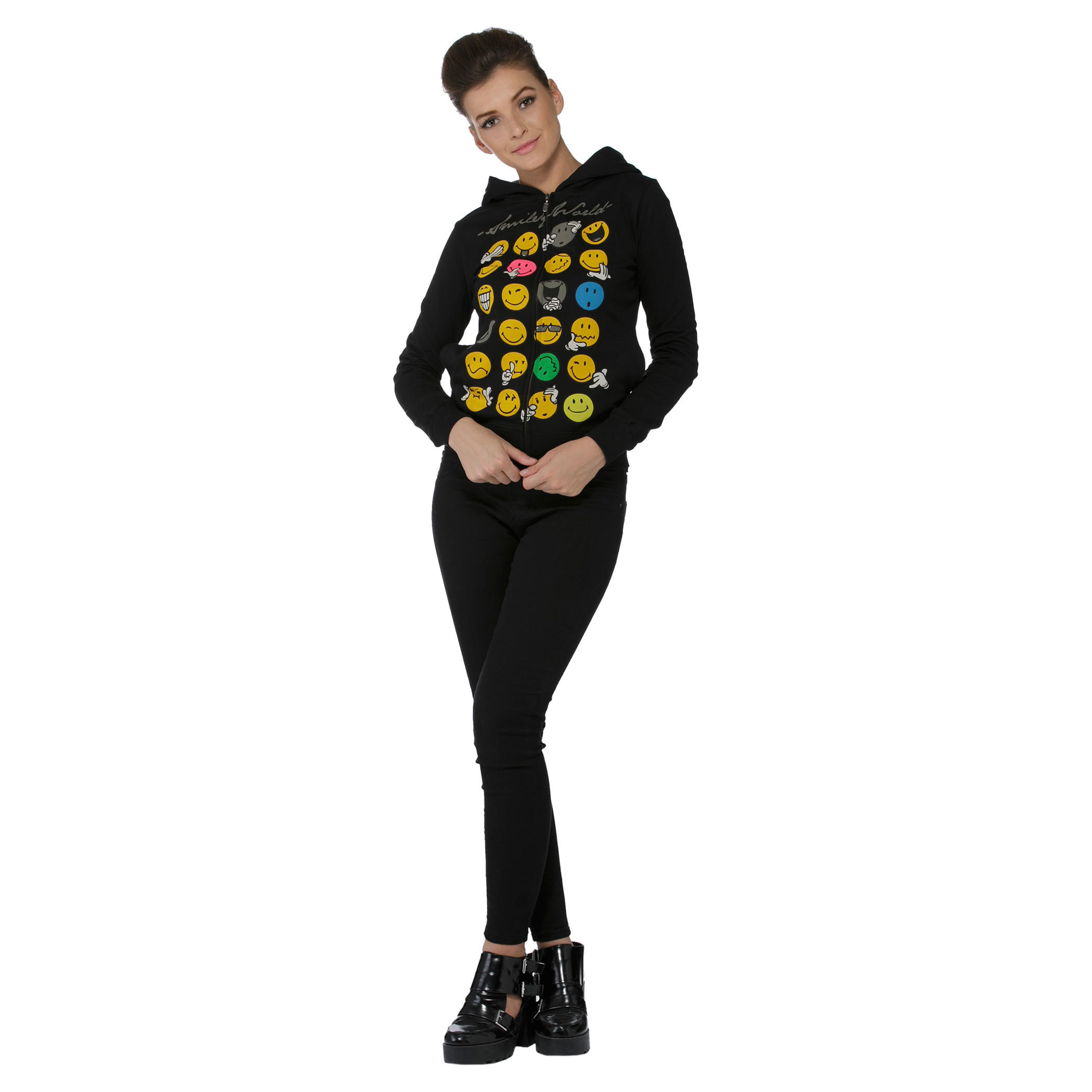 Smiley World Graphic Print Sweatshirt-women-winterwear-hoodiesandsweatshirts-sweatshirts-image-5