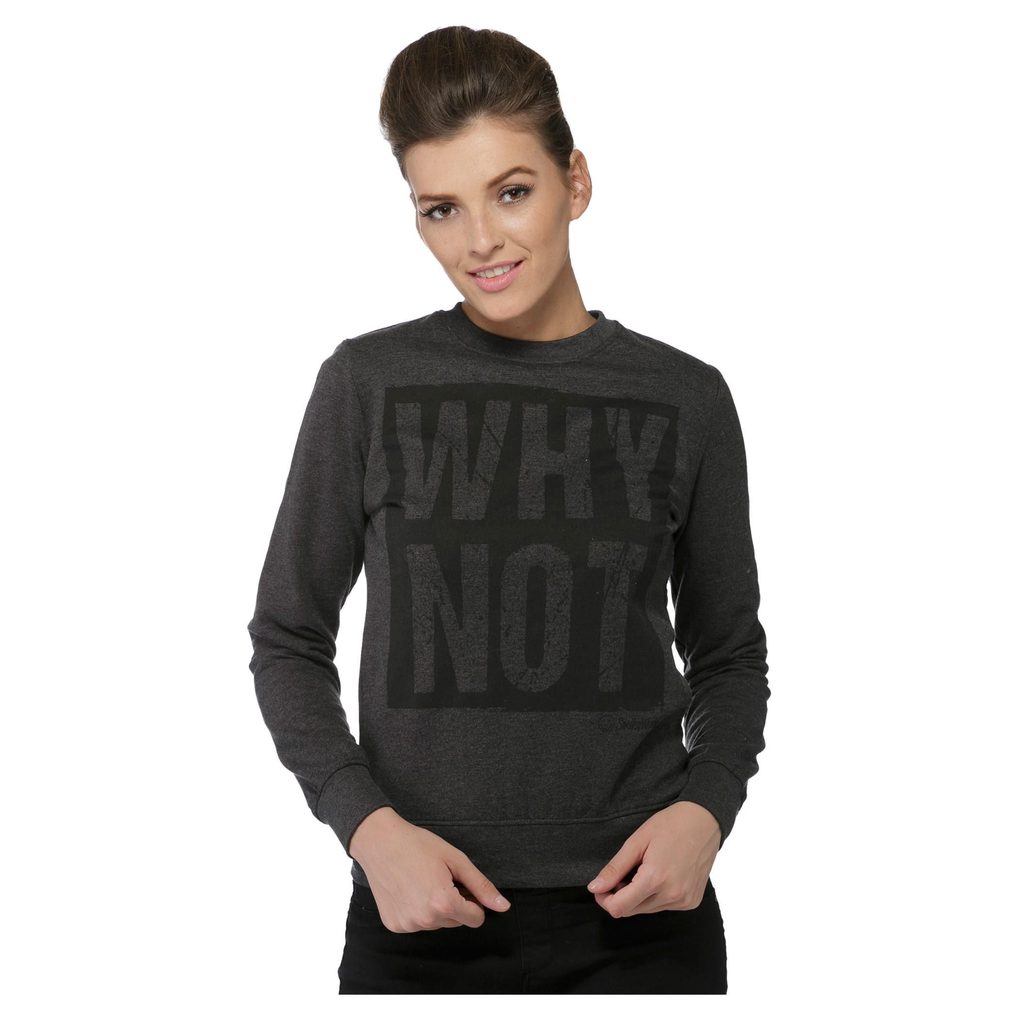 Smiley World Graphic Print Sweatshirt-women-winterwear-hoodiesandsweatshirts-sweatshirts-image-1