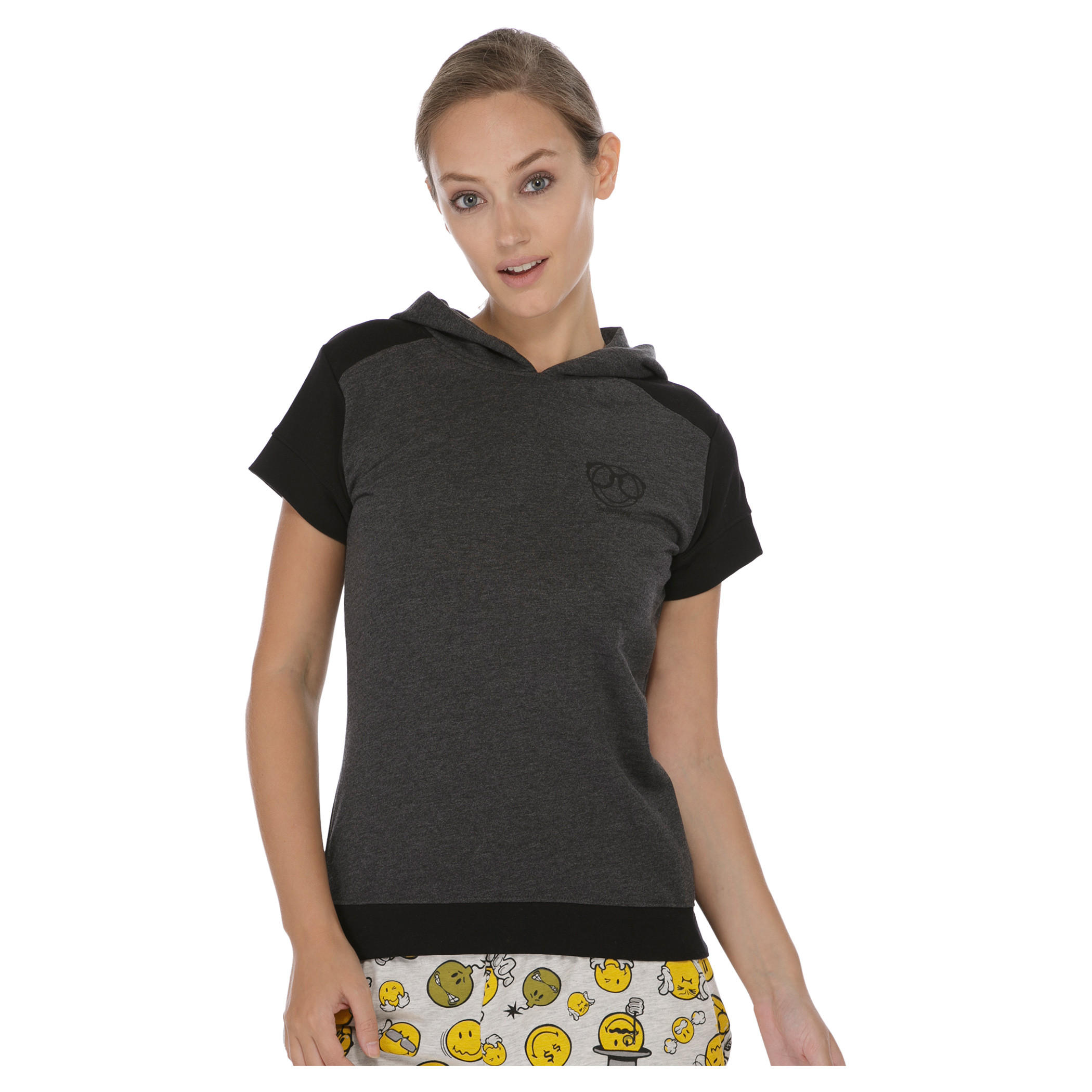 Smiley World Short-sleeved T-shirt with Hood-women-clothing-tshirts-image-5