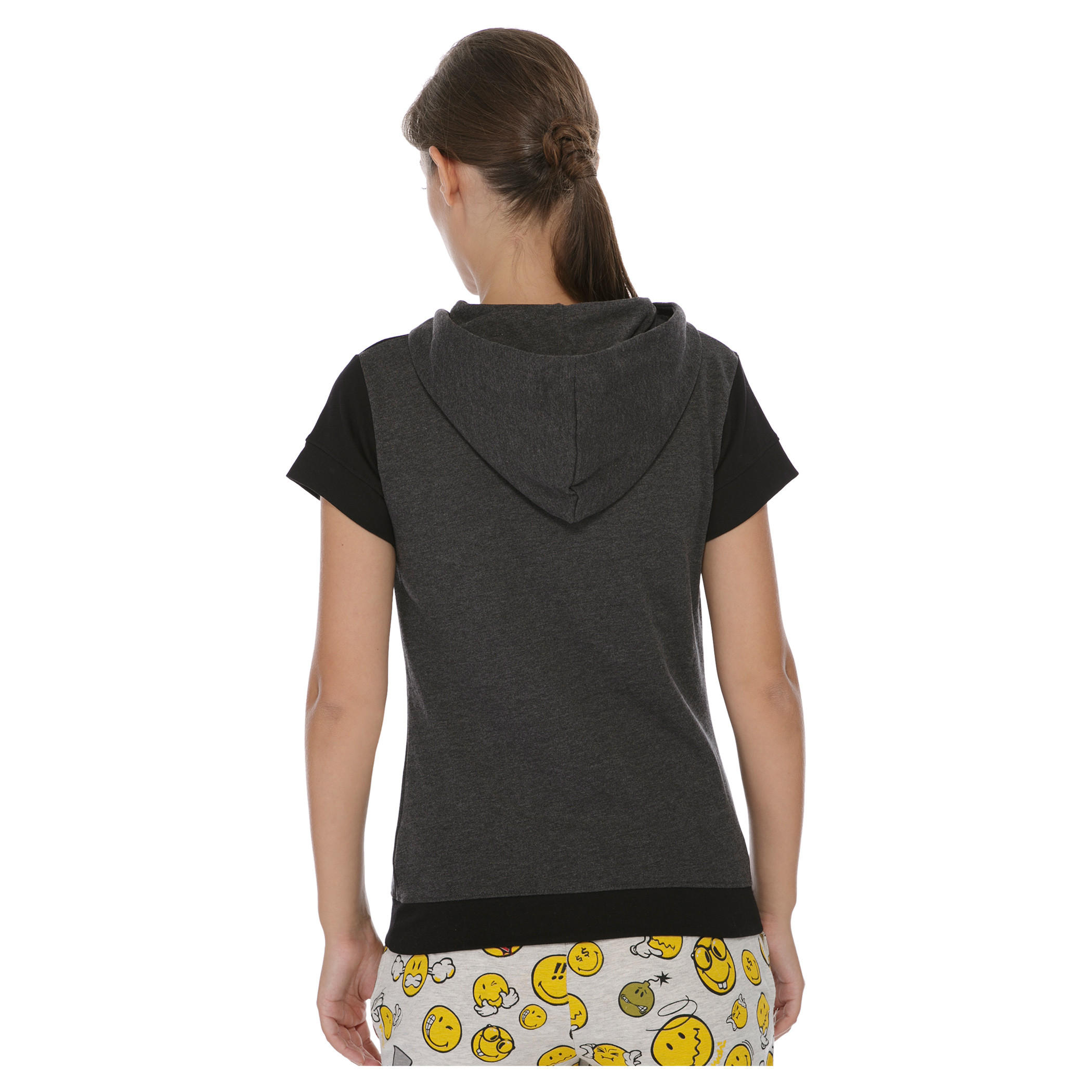 Smiley World Short-sleeved T-shirt with Hood-women-clothing-tshirts-image-4