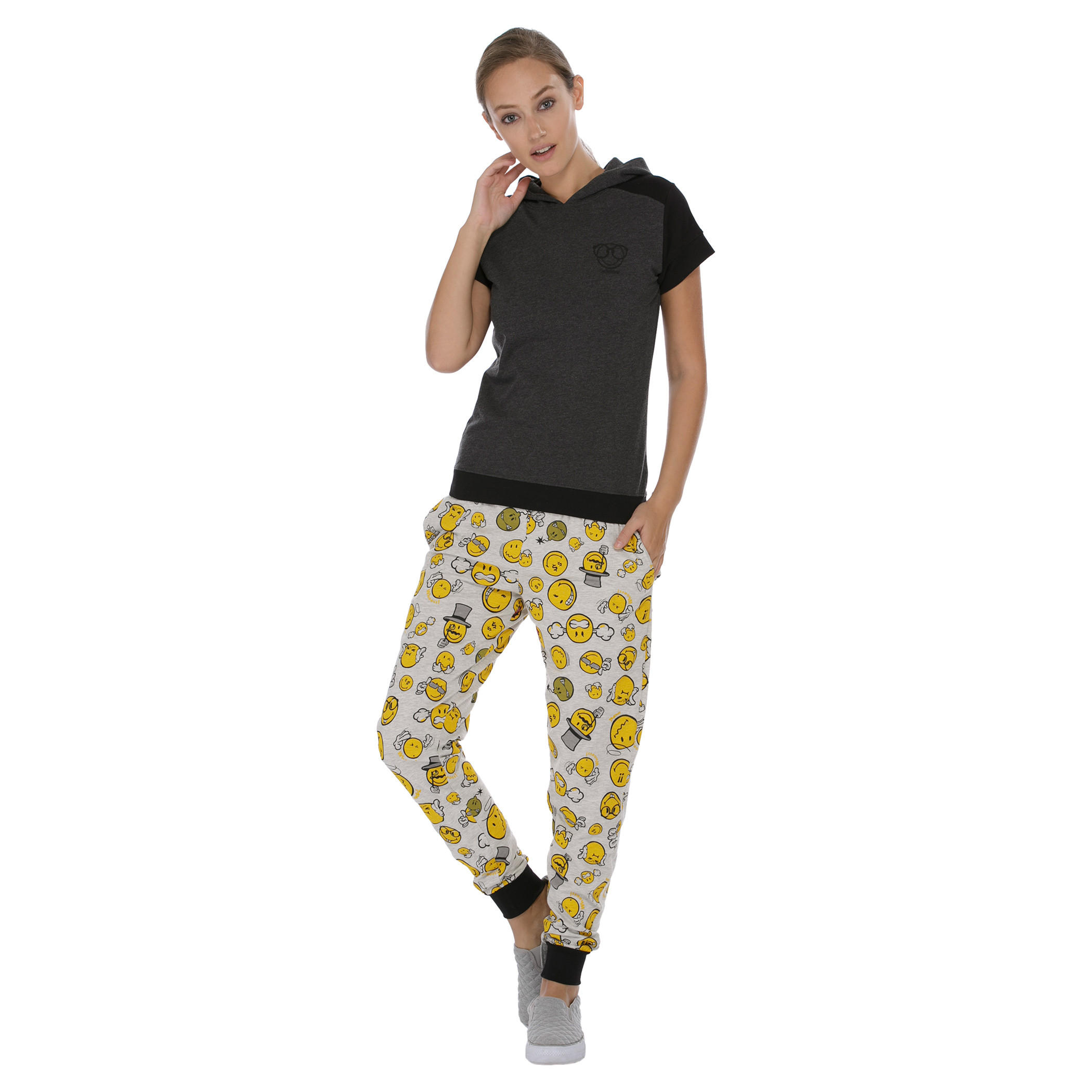 Smiley World Short-sleeved T-shirt with Hood-women-clothing-tshirts-image-5