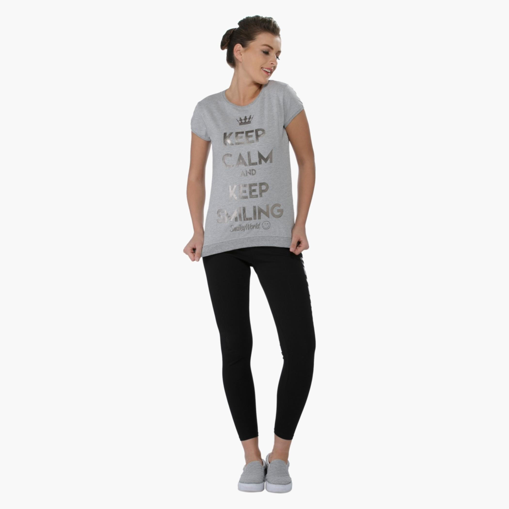Smiley World Printed T-shirt-women-clothing-tshirts-image-5