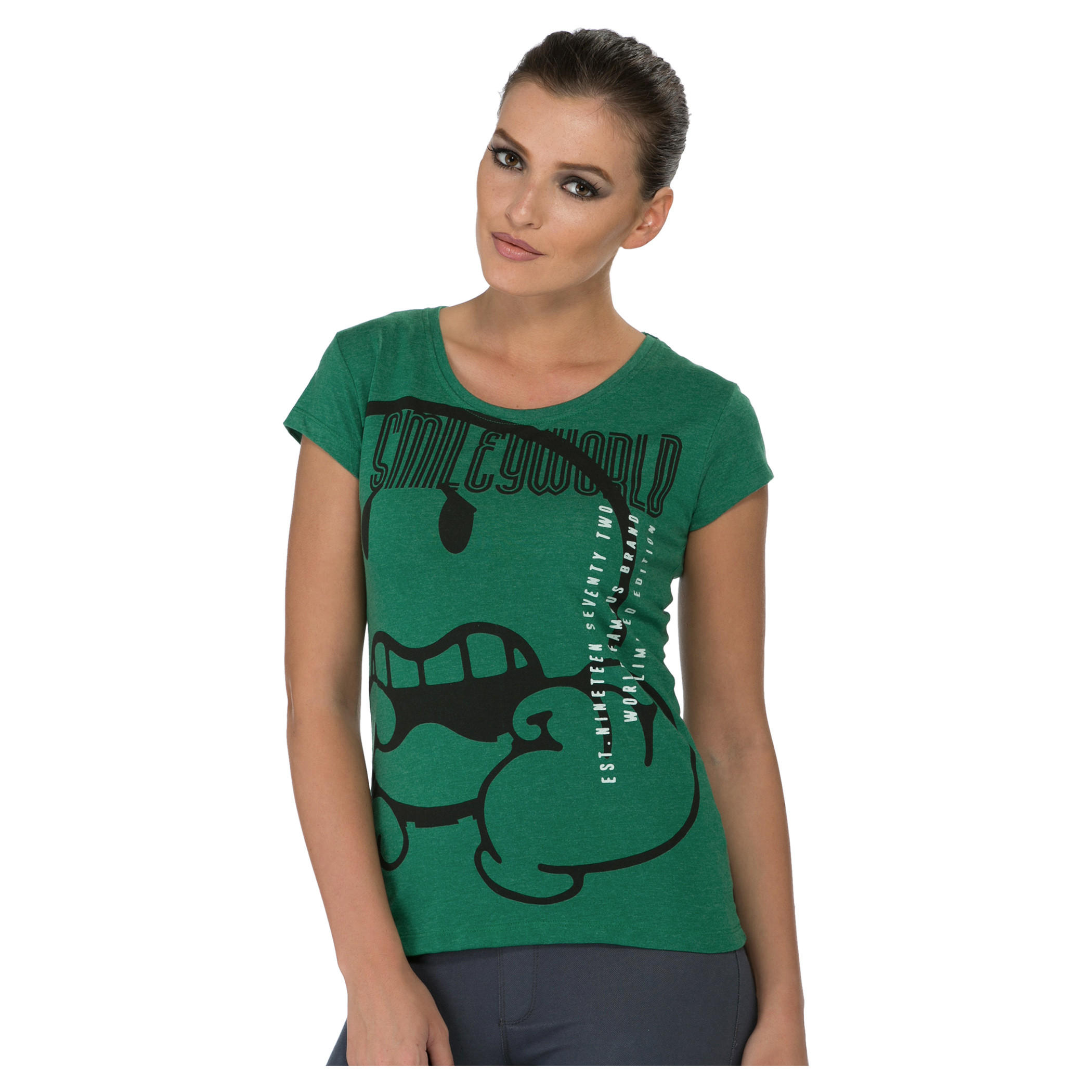 Smiley World Printed T-shirt-women-clothing-tshirts-image-5