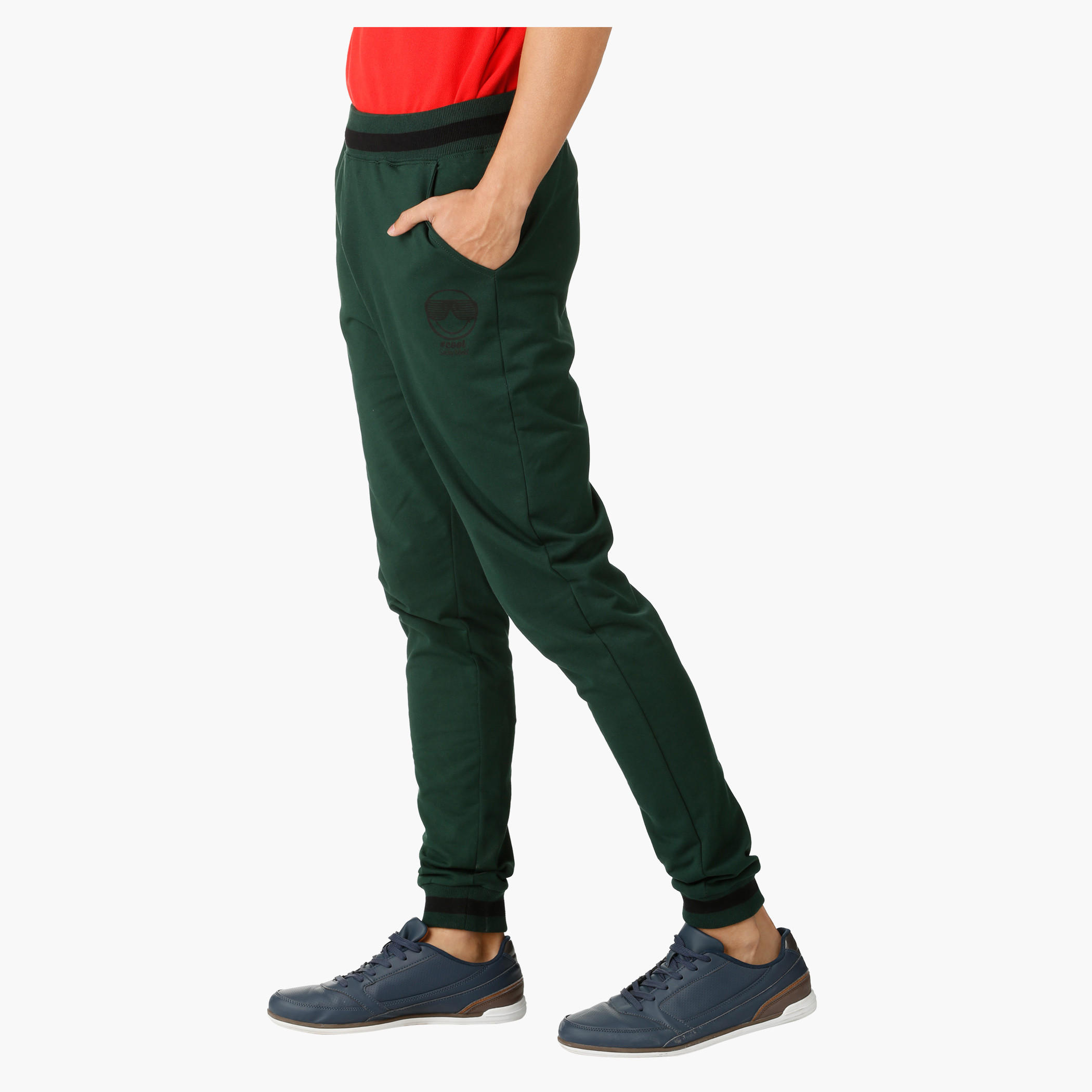 Smiley World Solid Colour Cuff Pants-men-clothing-bottoms-joggers-image-3