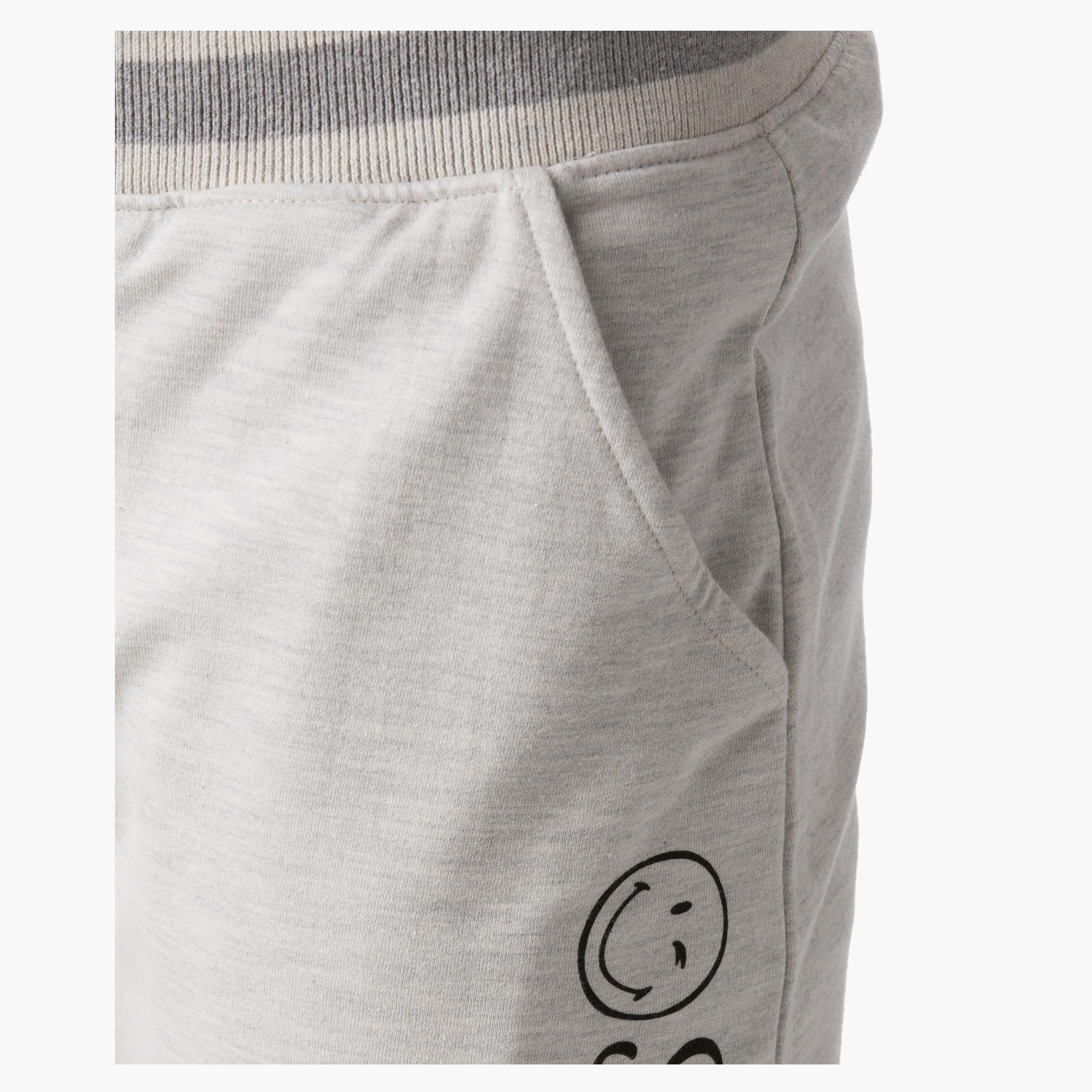 Smiley World Melange Graphic Print Pants in Slim Fit-men-clothing-bottoms-joggers-image-4