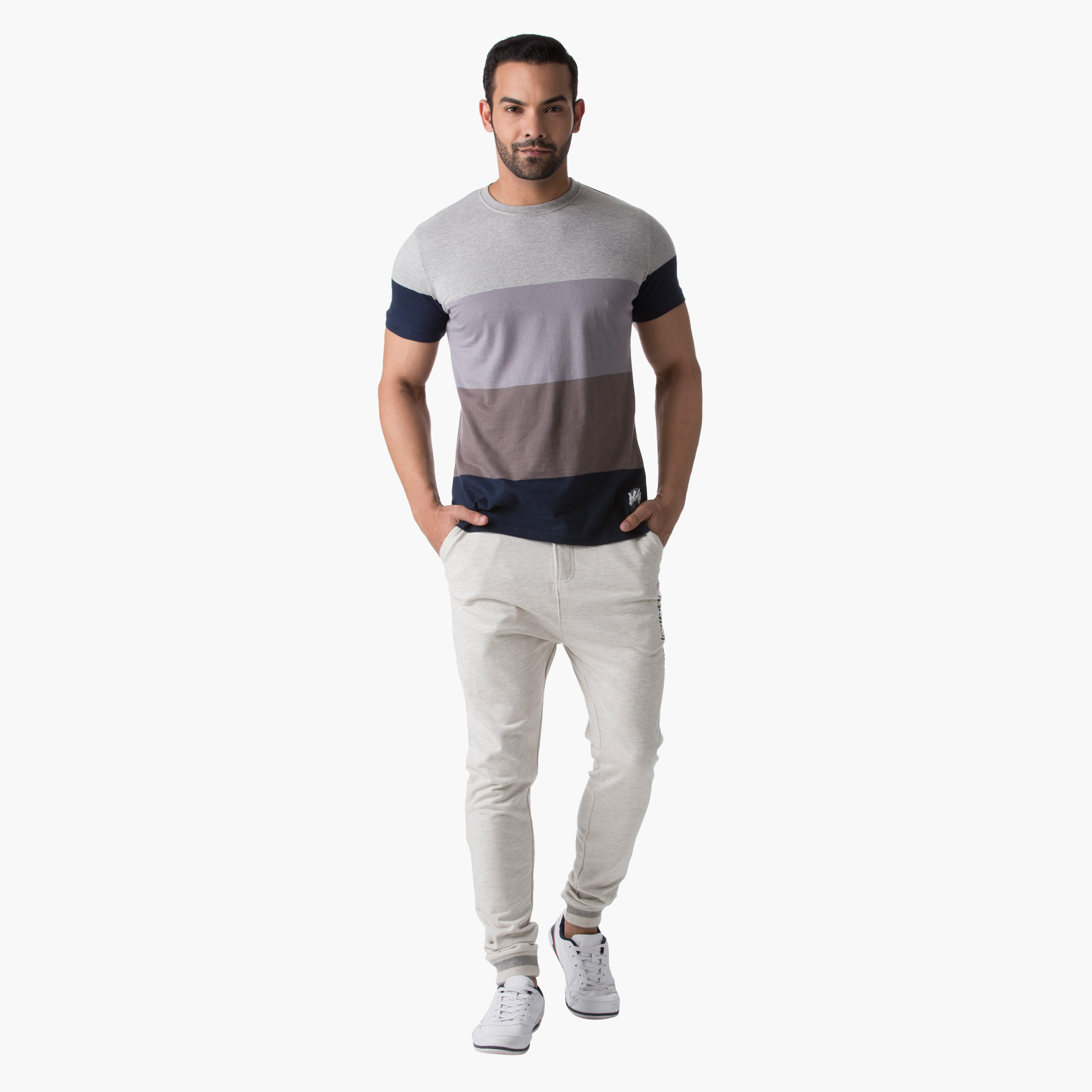Smiley World Melange Graphic Print Pants in Slim Fit-men-clothing-bottoms-joggers-image-5
