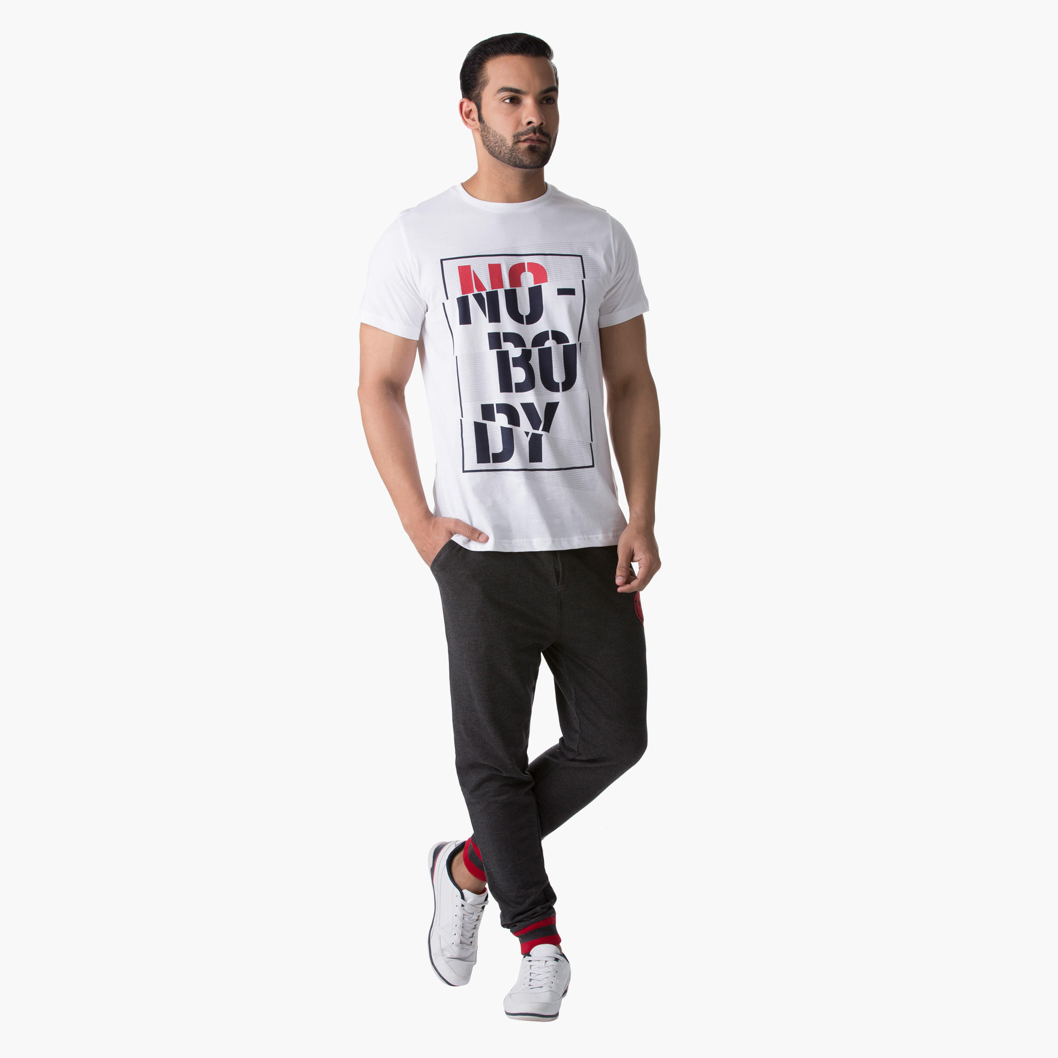 Smiley World Printed Pants with Contrast Tipping in Regular Fit-men-clothing-bottoms-joggers-image-5