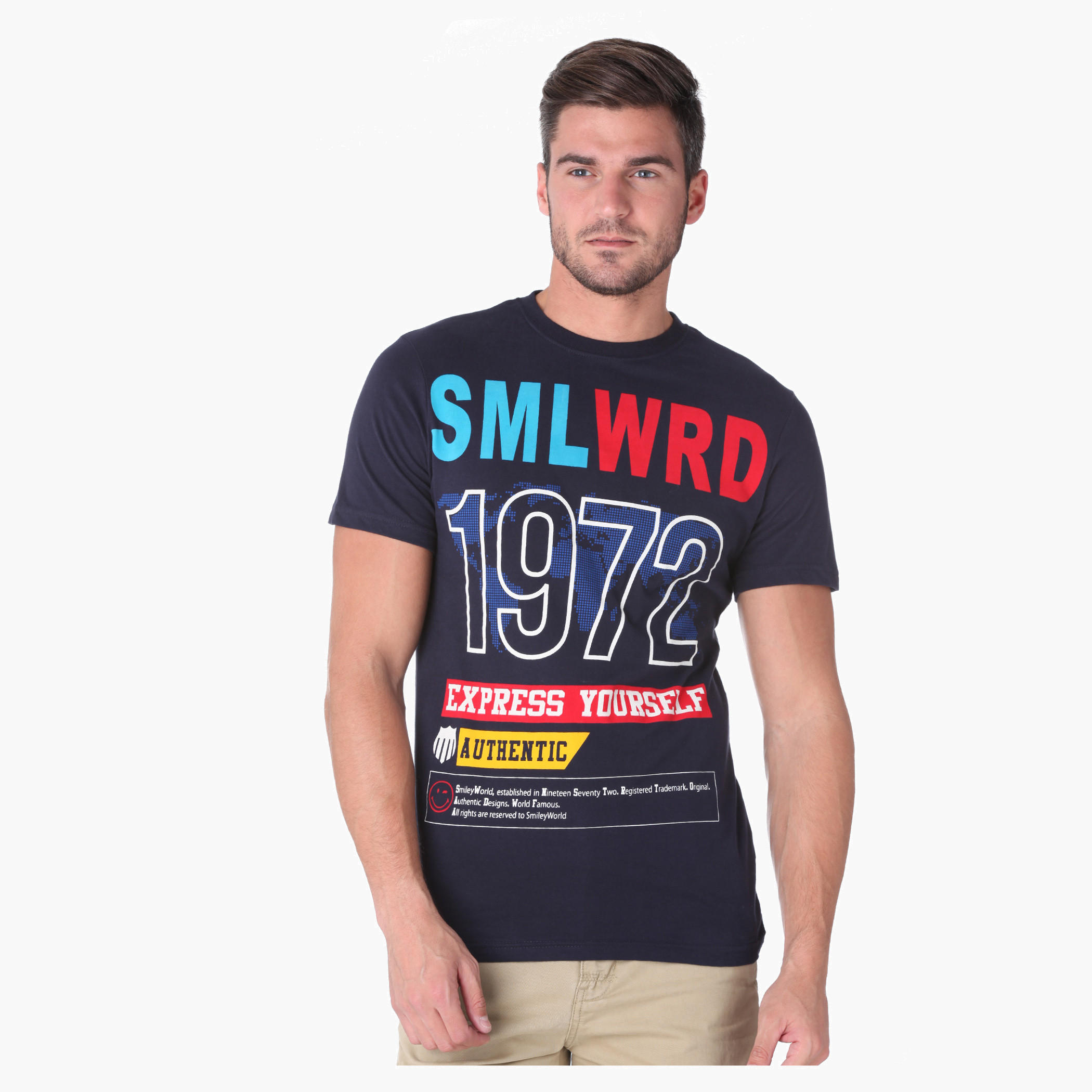 Smiley World Crew Neck T-shirt-men-clothing-tshirtsandpolos-tshirts-image-1