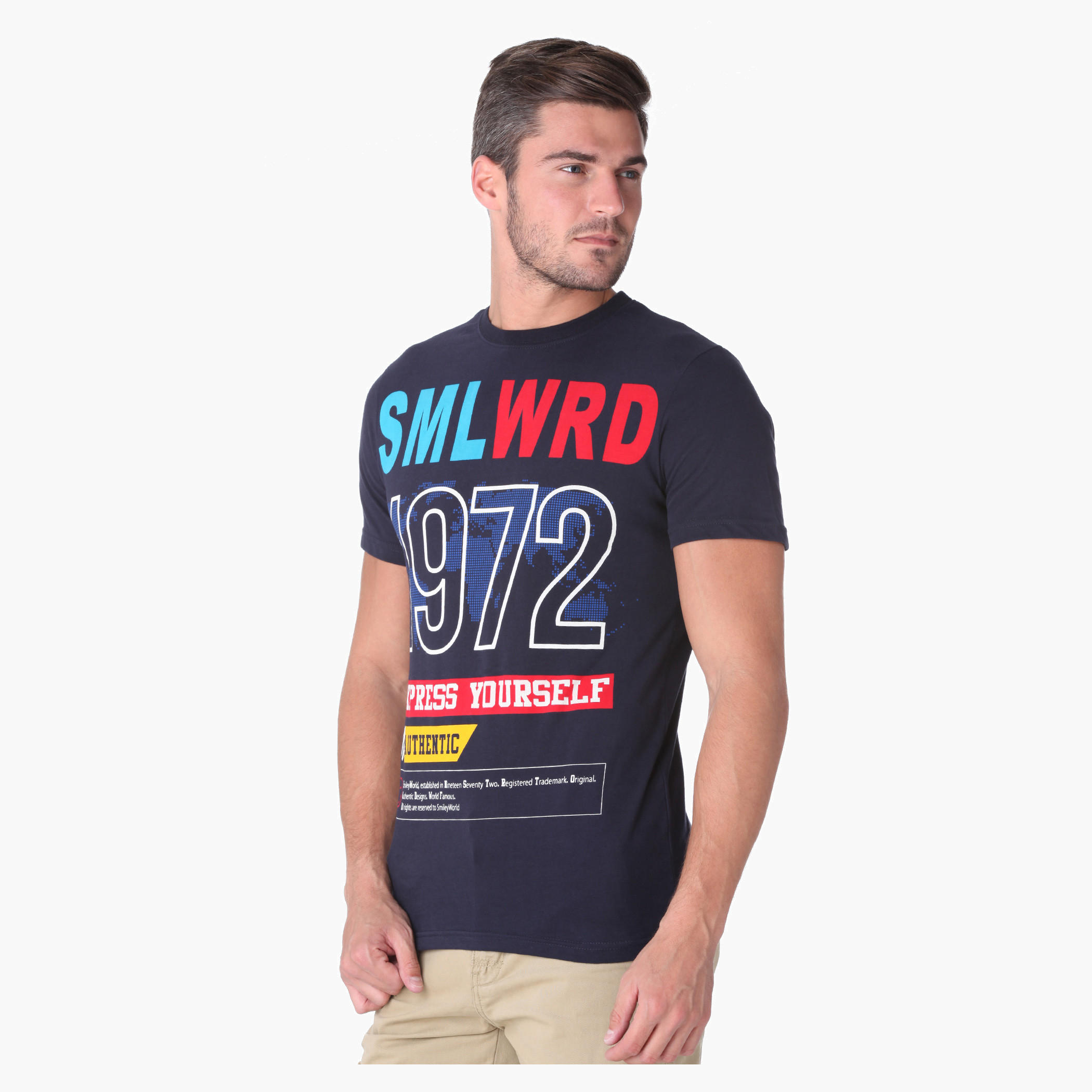 Smiley World Crew Neck T-shirt-men-clothing-tshirtsandpolos-tshirts-image-3