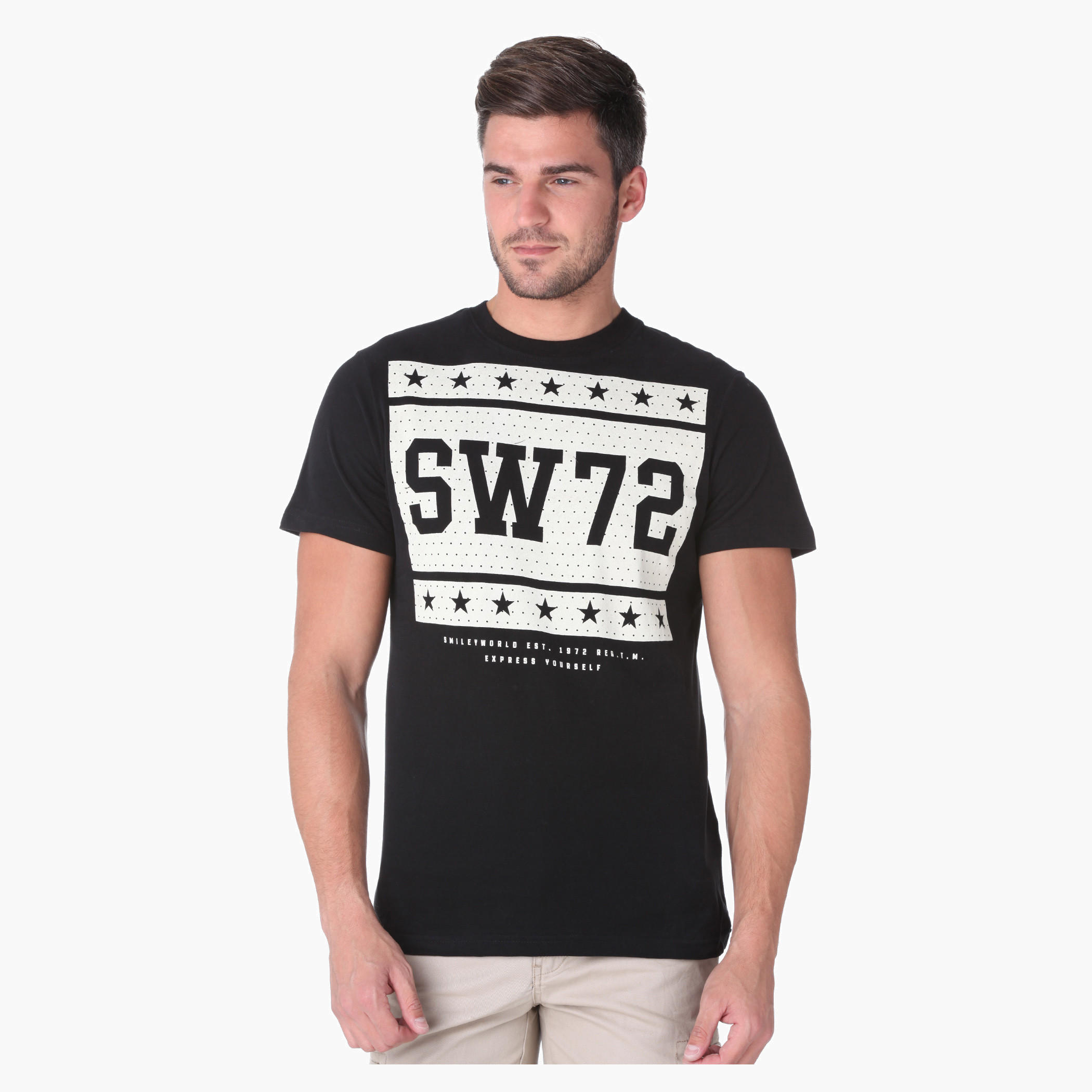 Smiley World Crew Neck T-shirt-men-clothing-tshirtsandpolos-tshirts-image-5