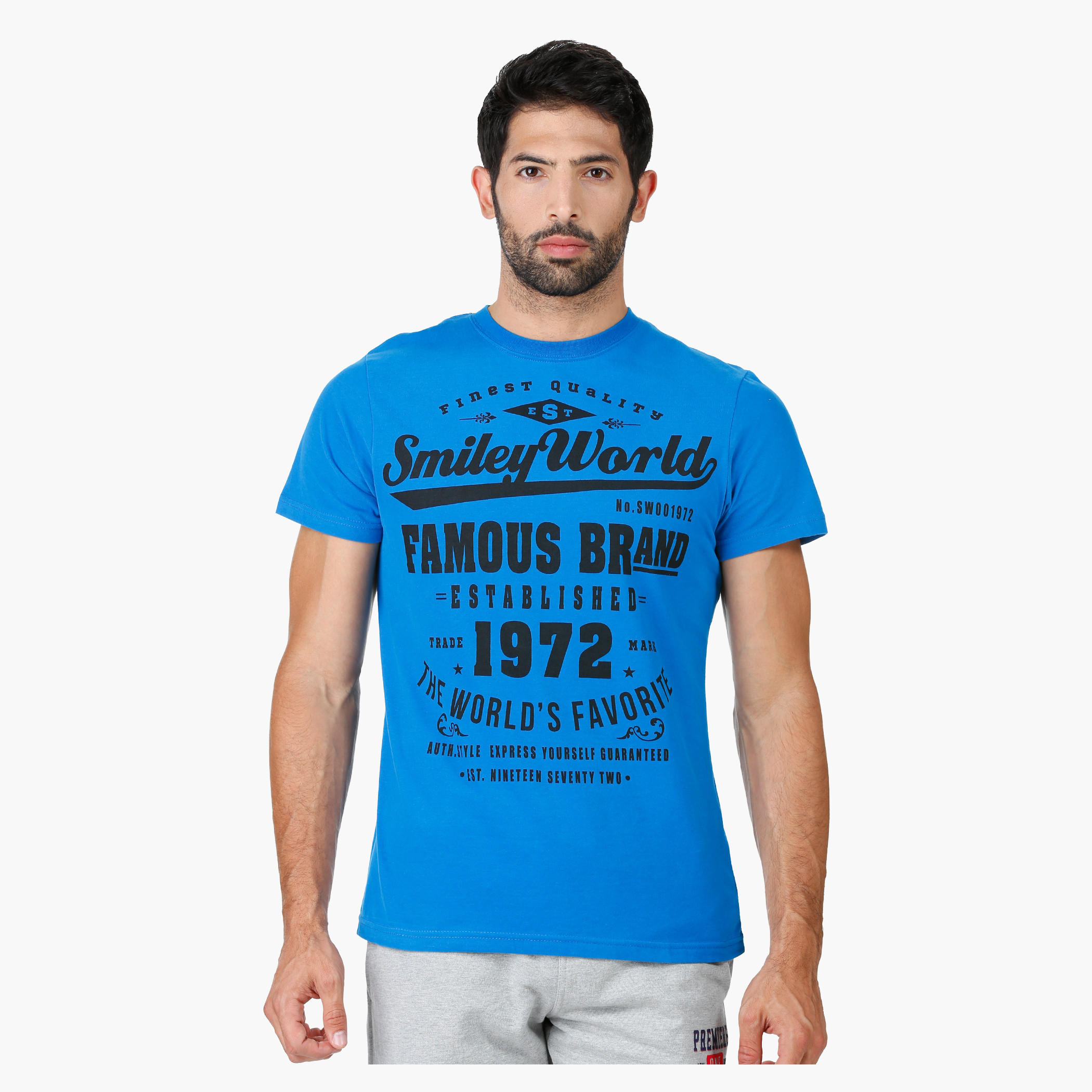 Smiley World Cotton T-Shirt in Regular Fit-men-clothing-tshirtsandpolos-tshirts-image-5